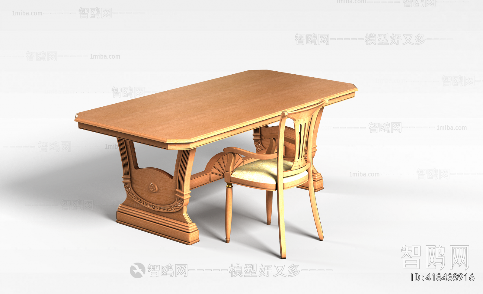 European Style Office Desk And Chair