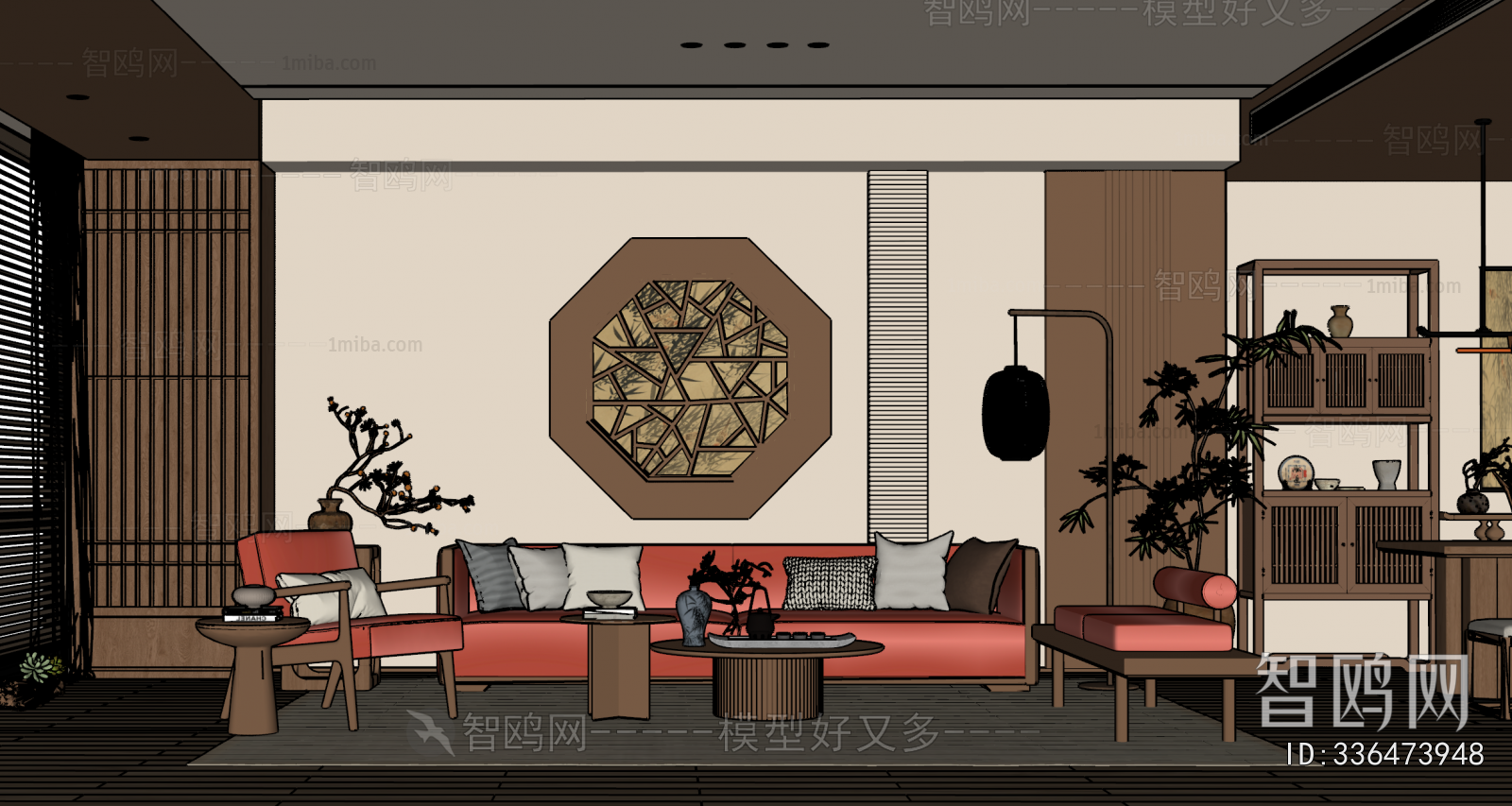 New Chinese Style A Living Room