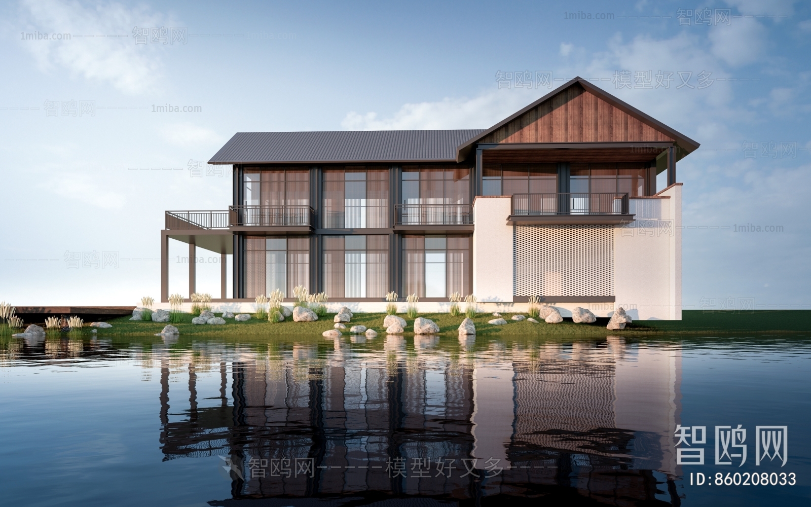 New Chinese Style Appearance Of Commercial Building