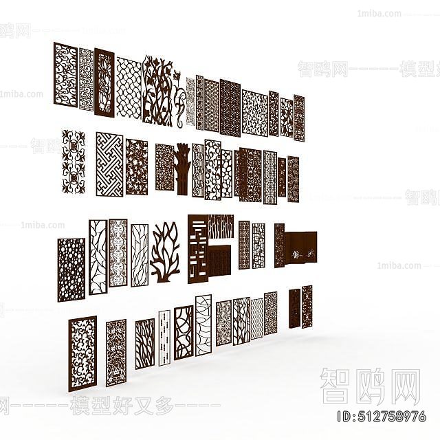 New Chinese Style Wooden Screen Partition