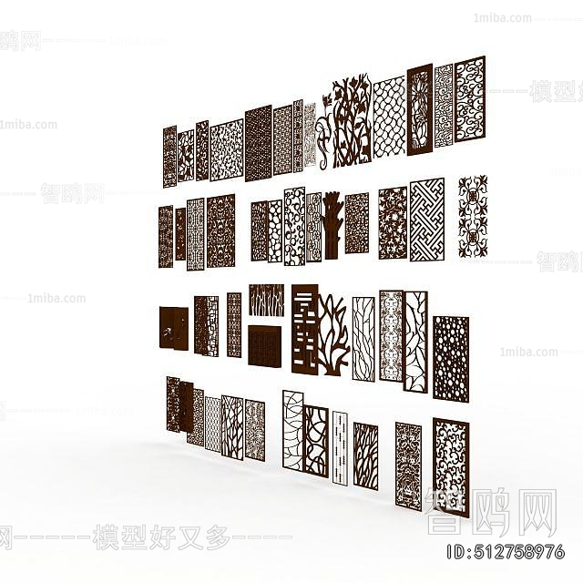New Chinese Style Wooden Screen Partition