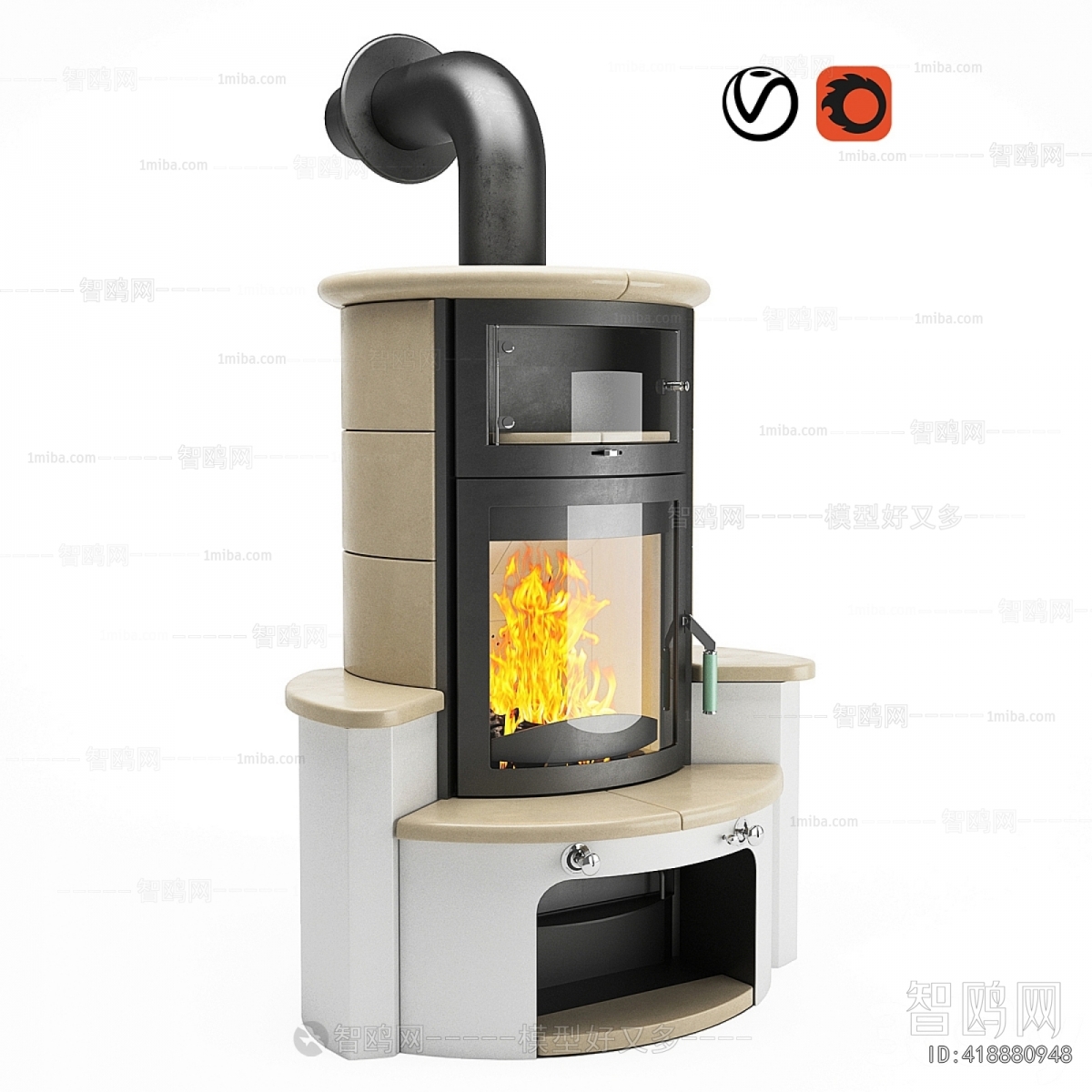 Industrial Style Fireplace