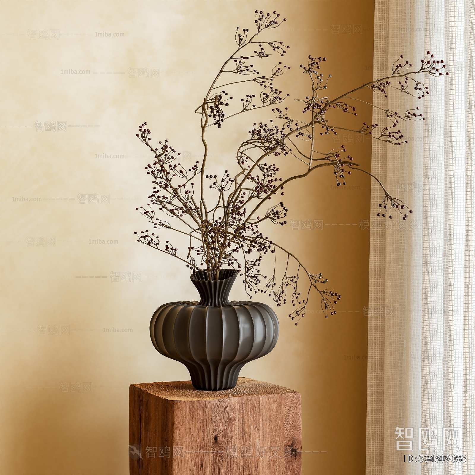 Wabi-sabi Style Dried Branch