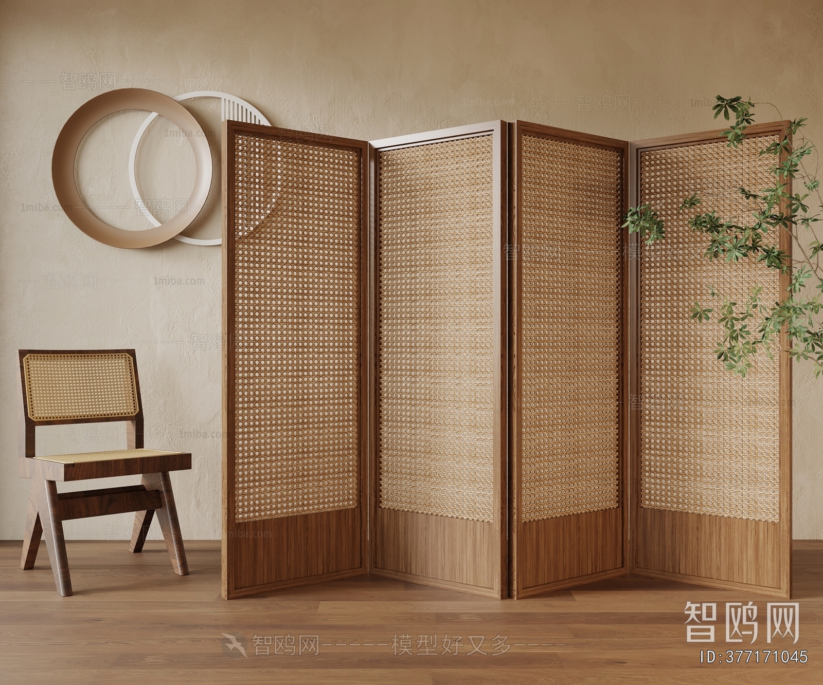 New Chinese Style Wooden Screen Partition