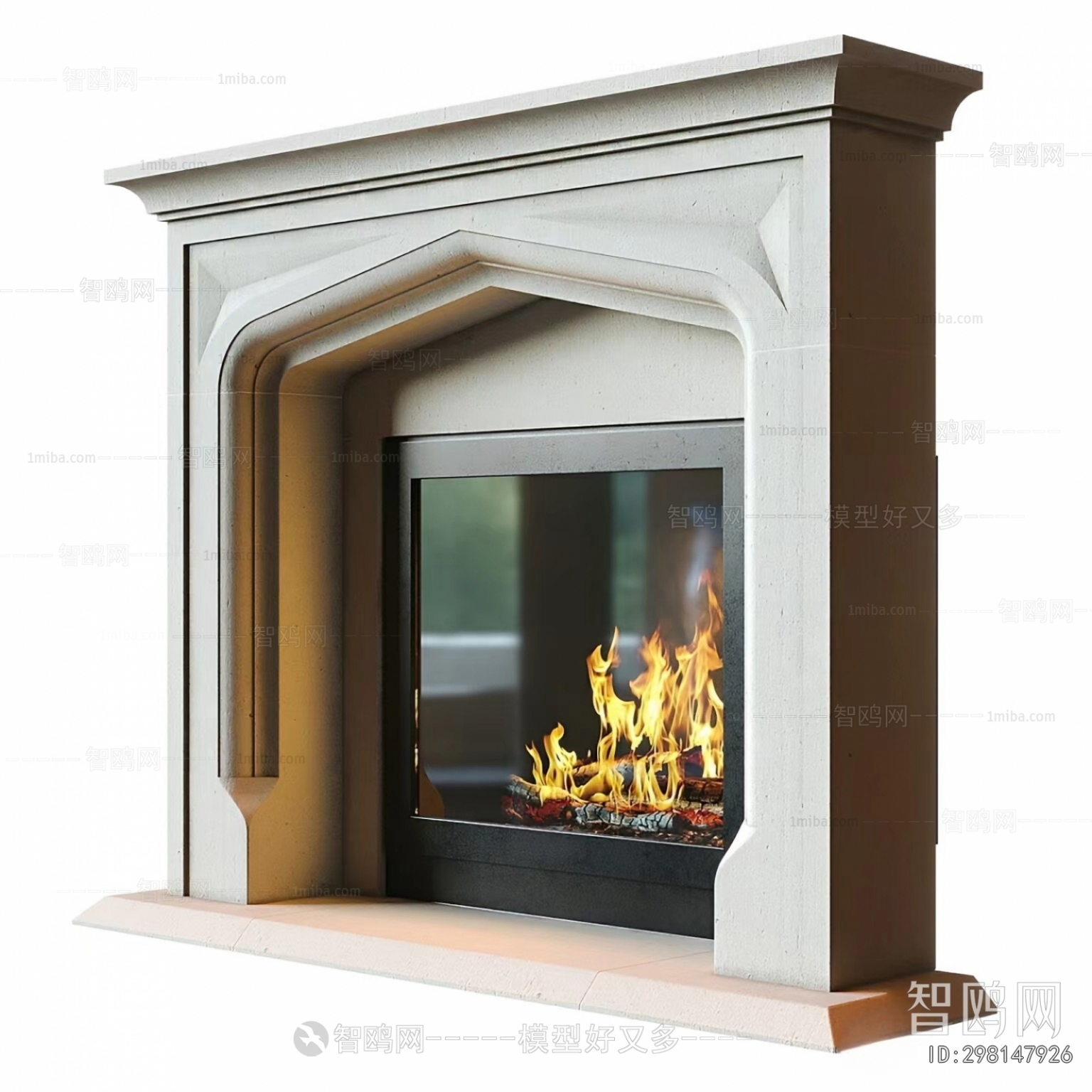 Simple European Style Fireplace