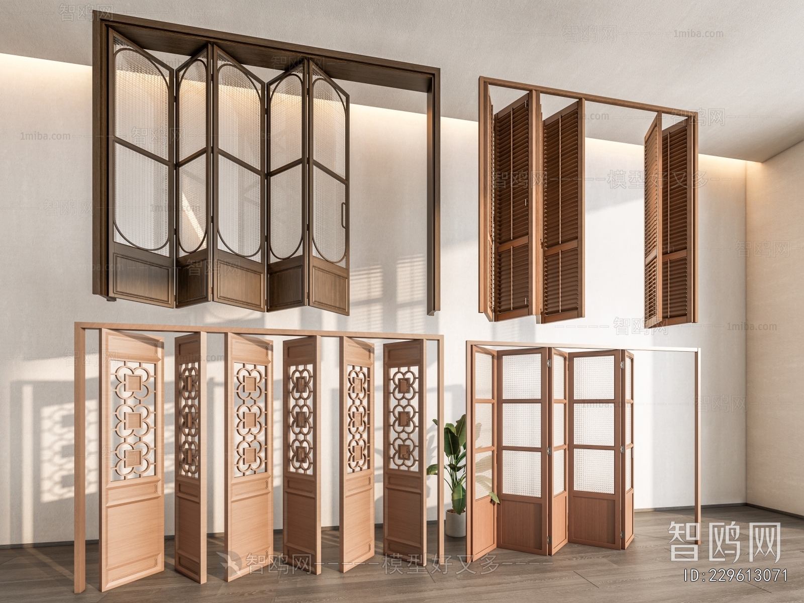 New Chinese Style Sliding Door