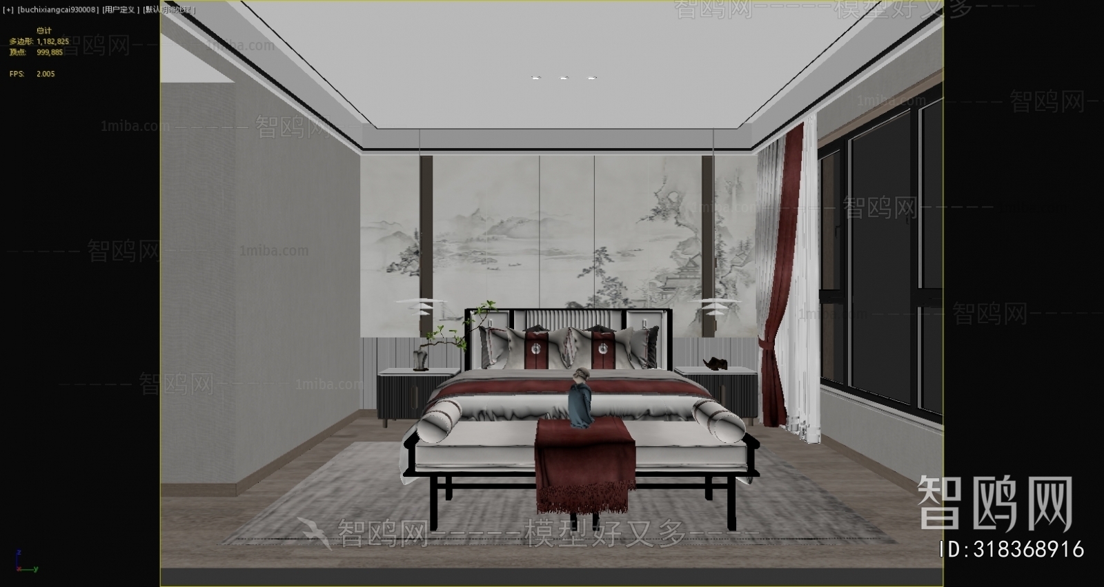 New Chinese Style Bedroom