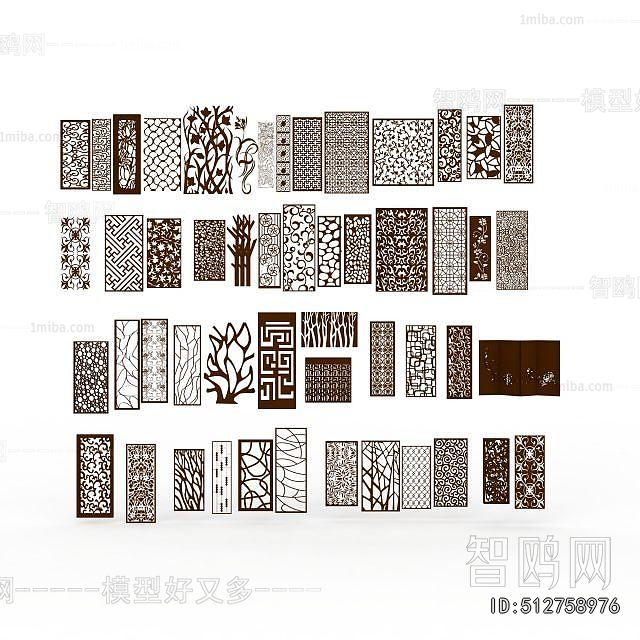 New Chinese Style Wooden Screen Partition