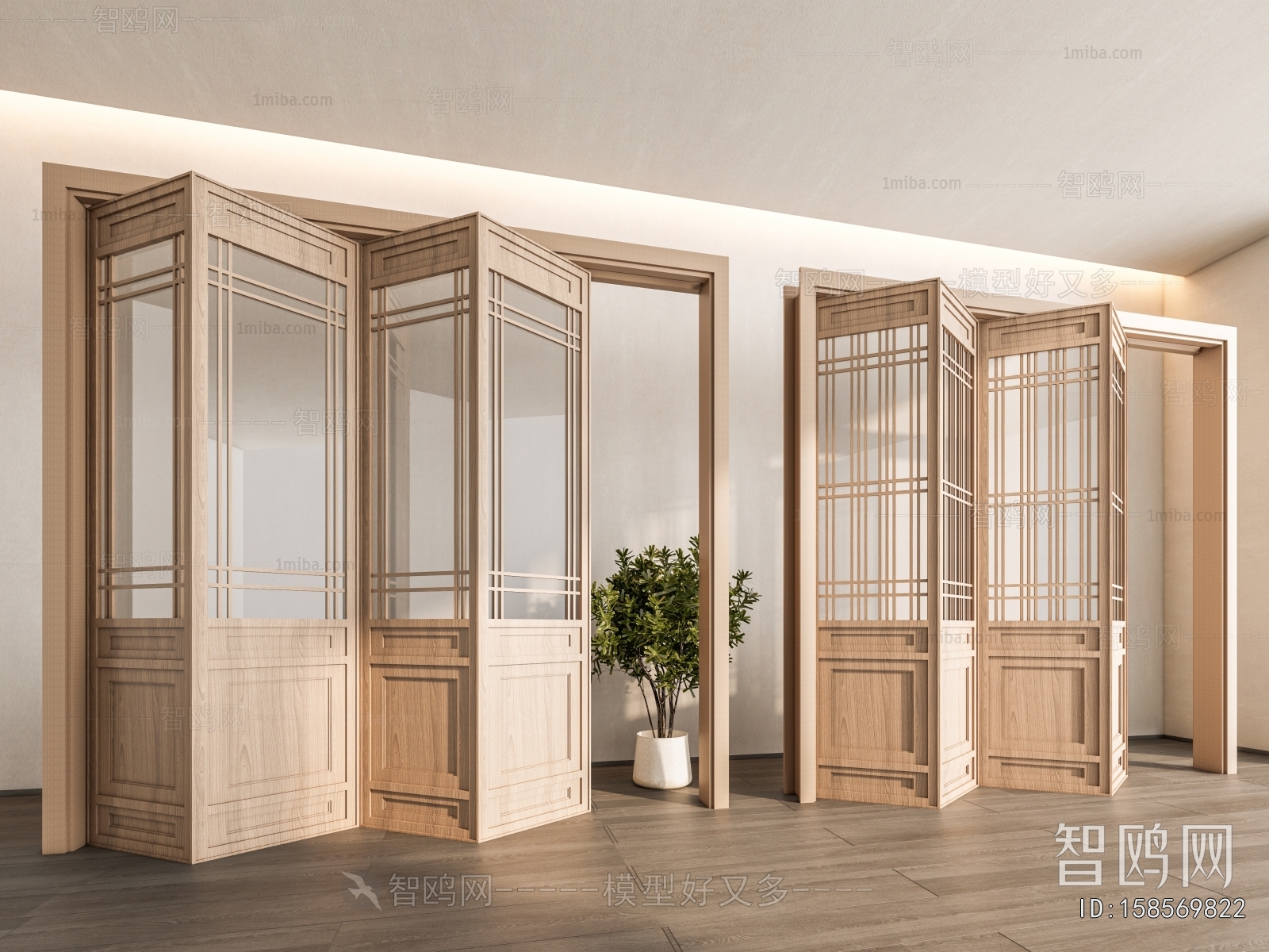 New Chinese Style Sliding Door