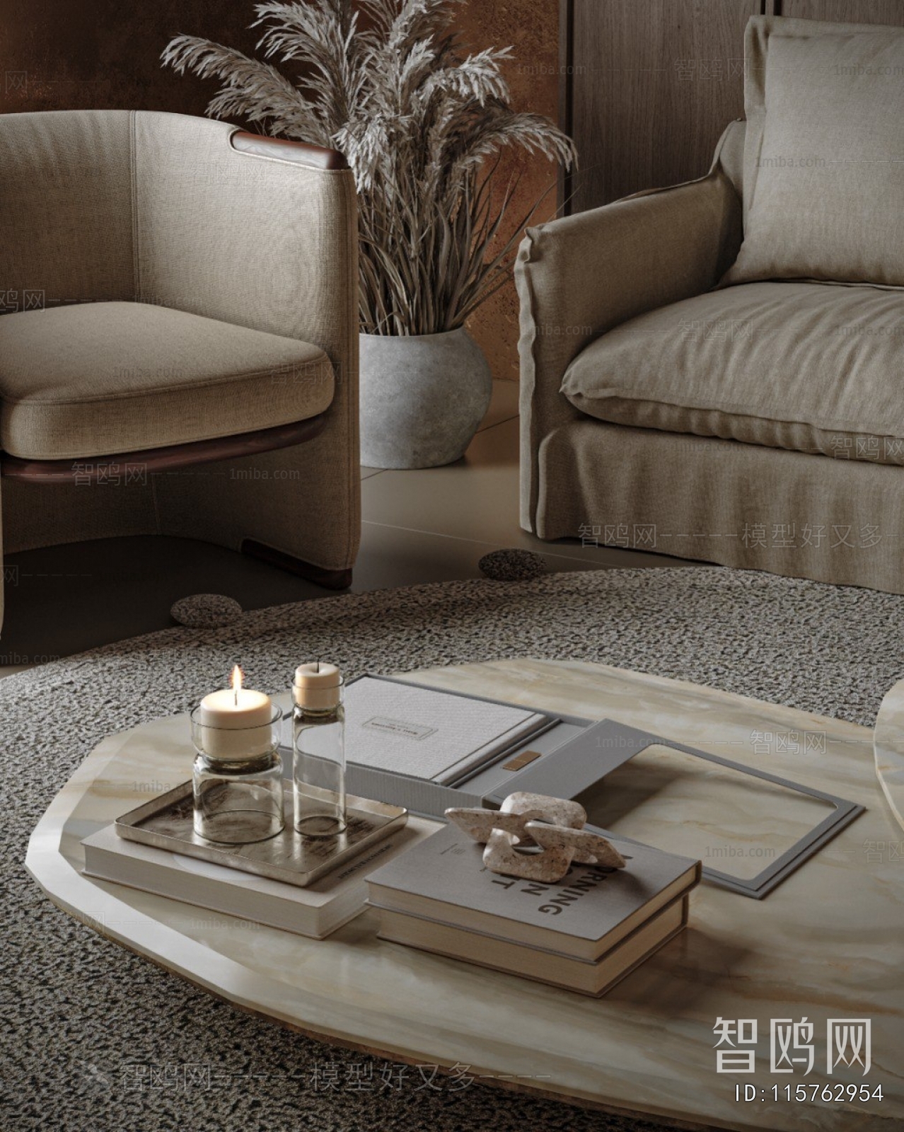 Wabi-sabi Style Sofa Combination