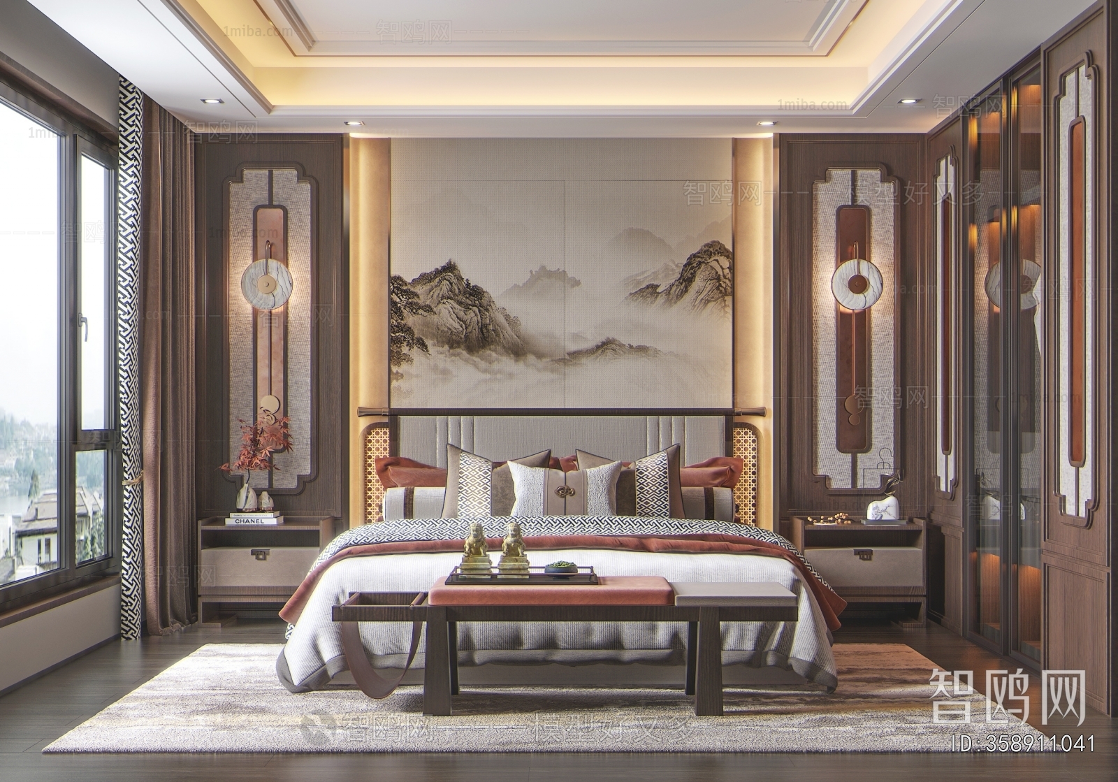 New Chinese Style Bedroom