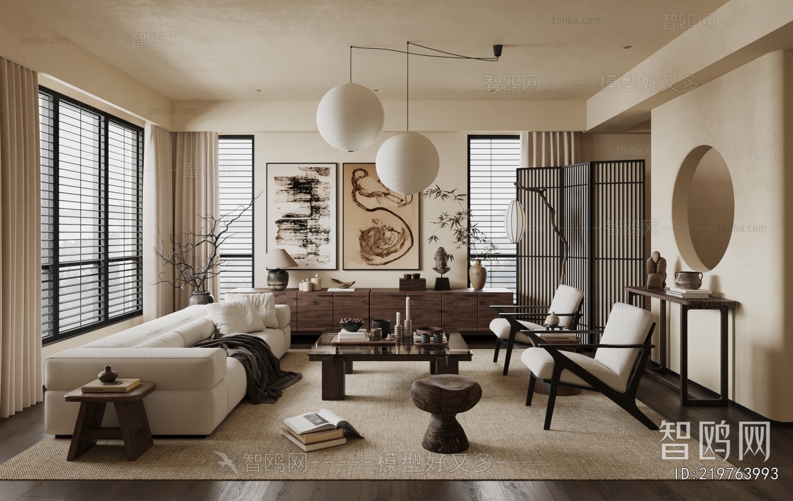 Wabi-sabi Style A Living Room