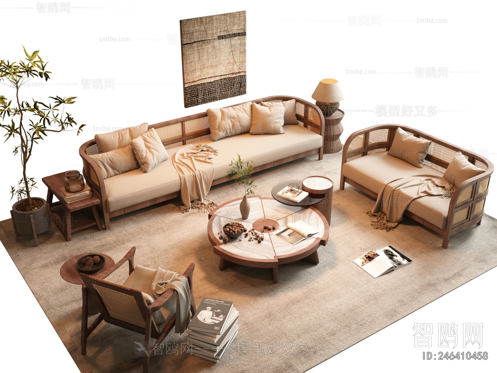 Wabi-sabi Style Sofa Combination