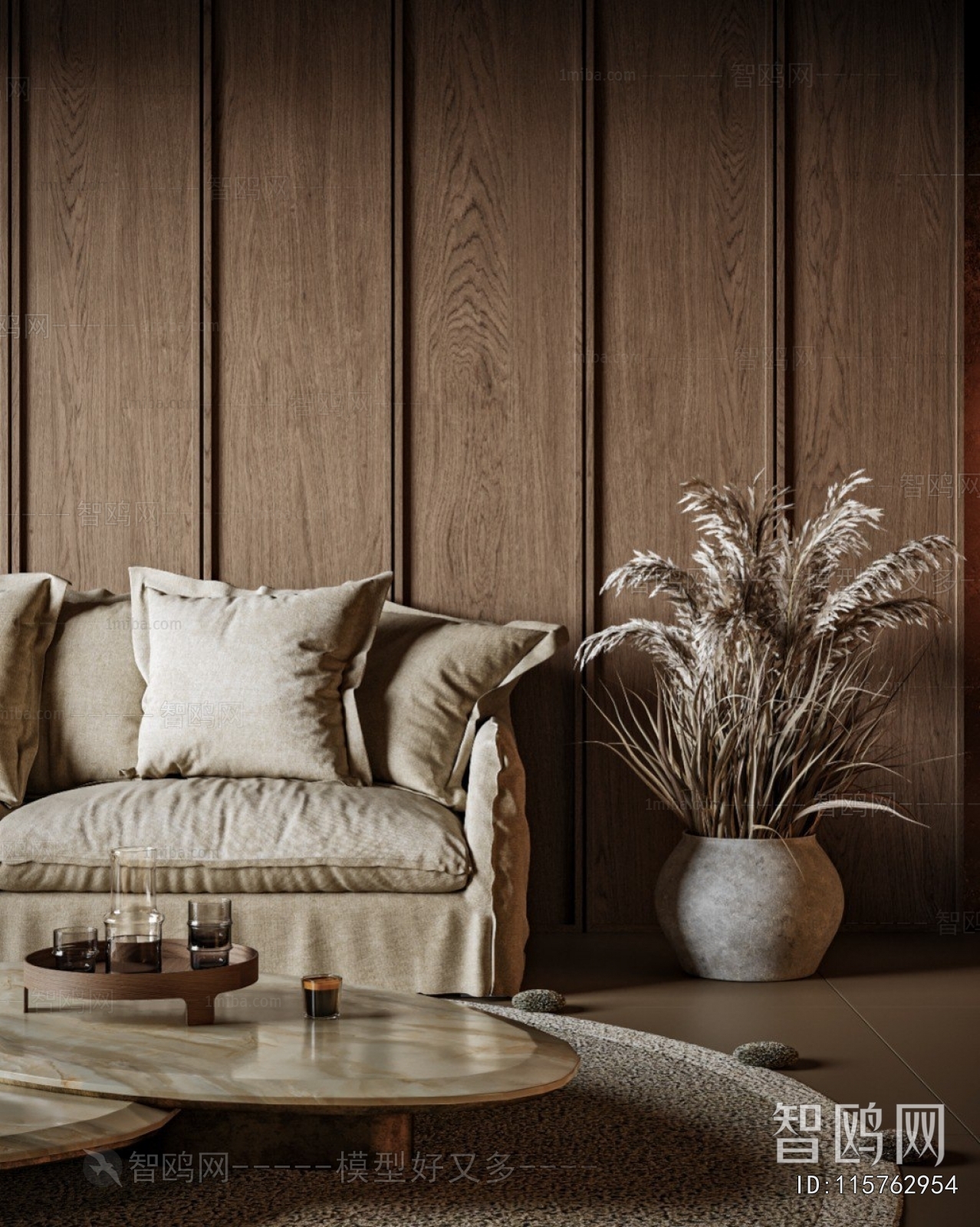 Wabi-sabi Style Sofa Combination