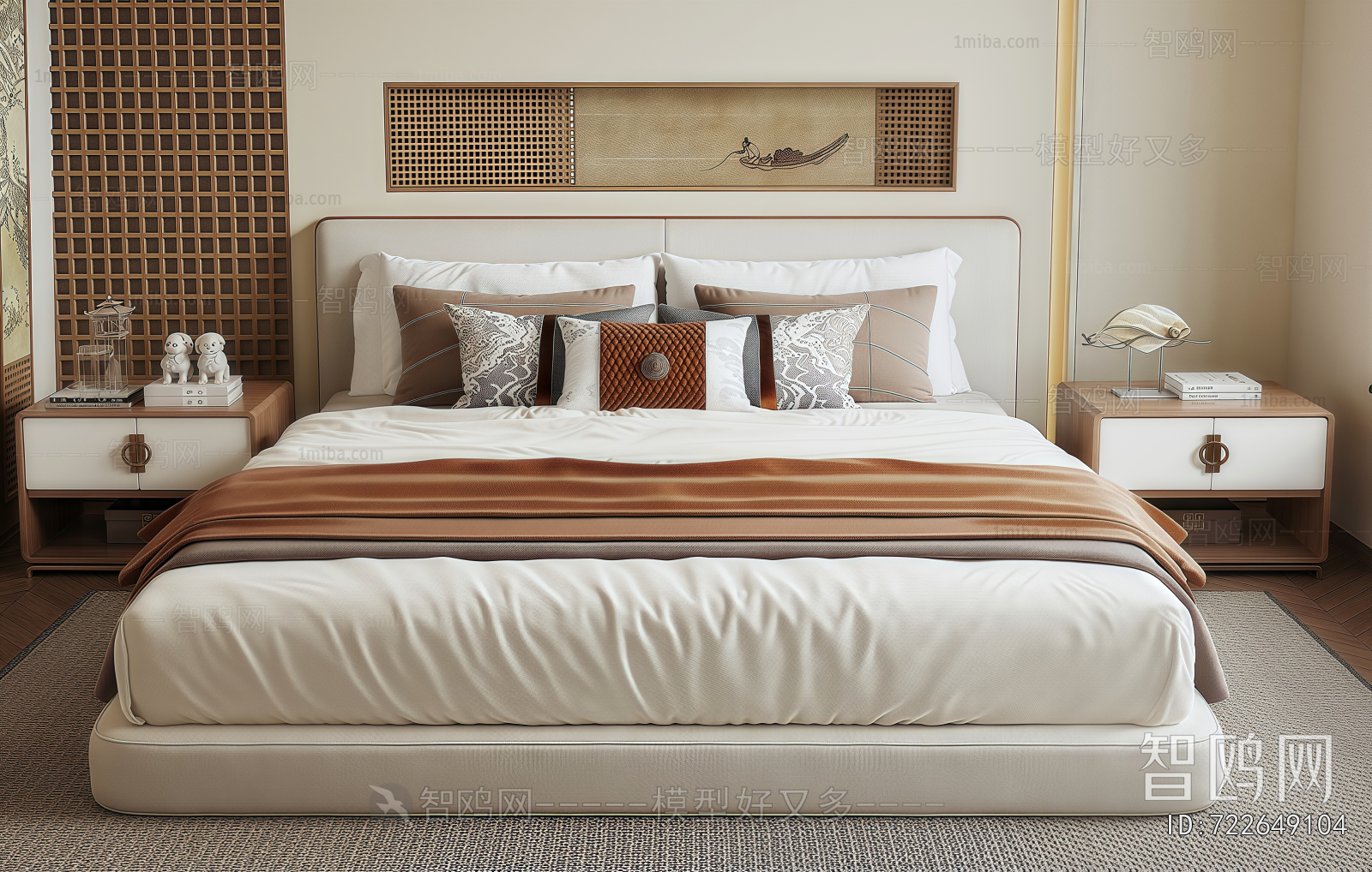 New Chinese Style Double Bed