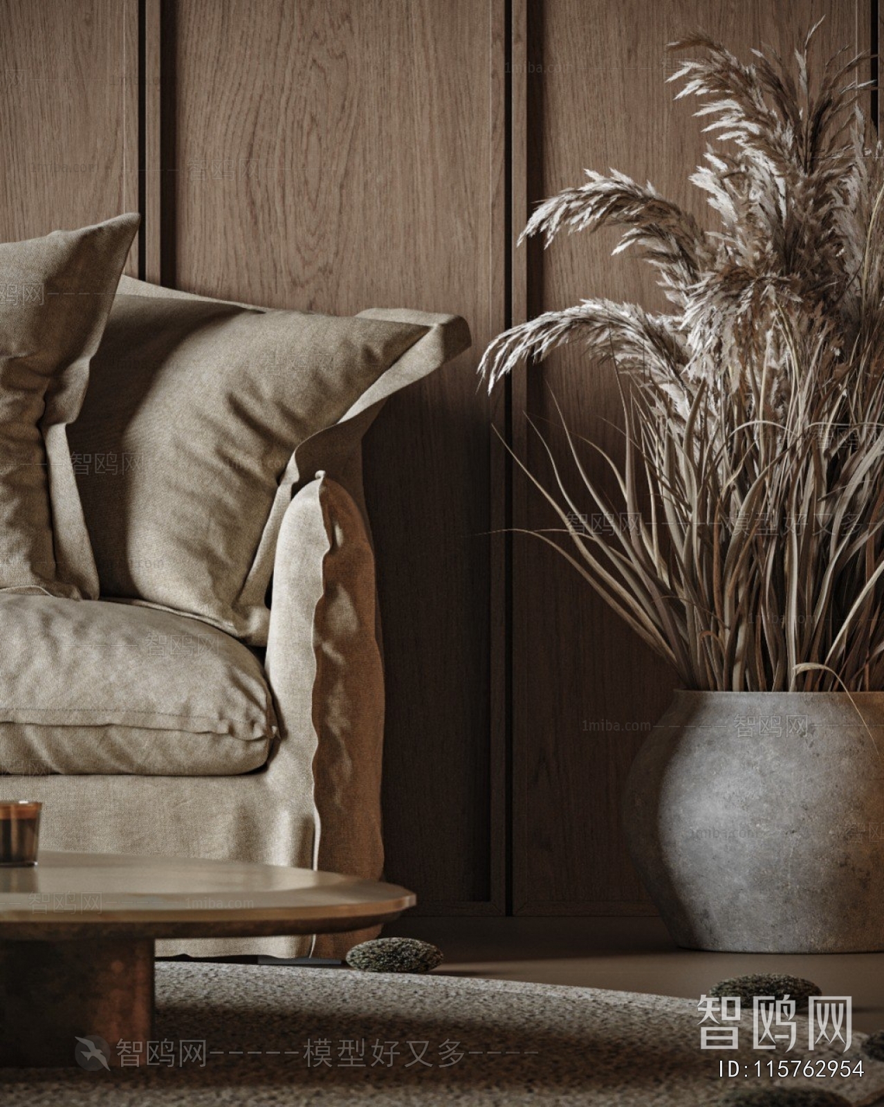 Wabi-sabi Style Sofa Combination