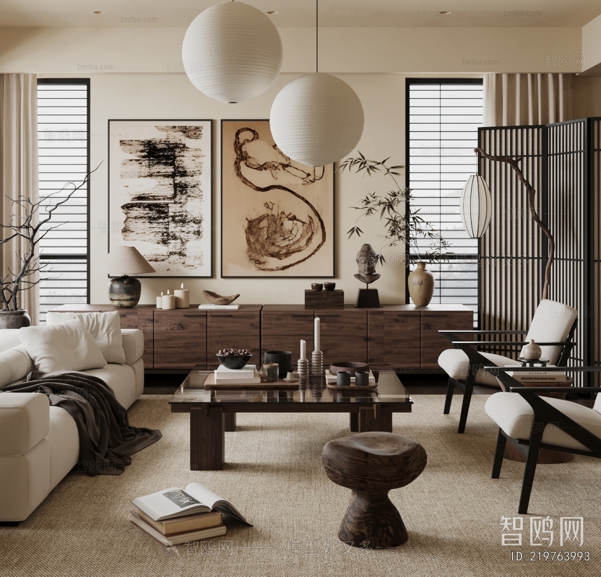 Wabi-sabi Style A Living Room