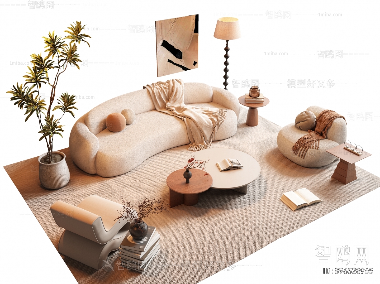 Wabi-sabi Style Sofa Combination