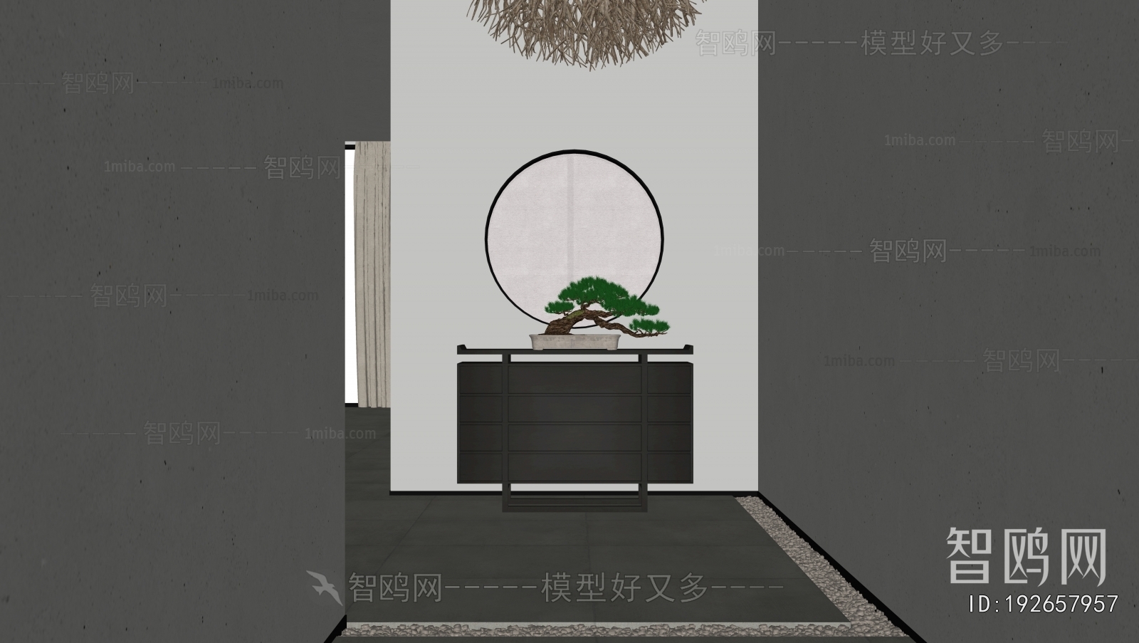 New Chinese Style Entrance Cabinet