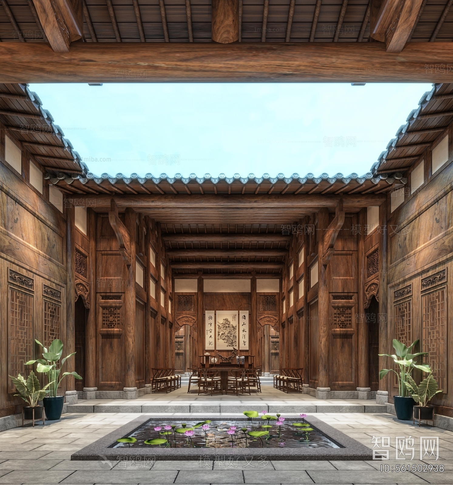 New Chinese Style Courtyard/landscape