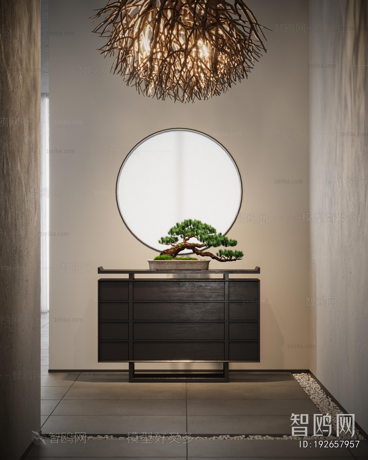 New Chinese Style Entrance Cabinet