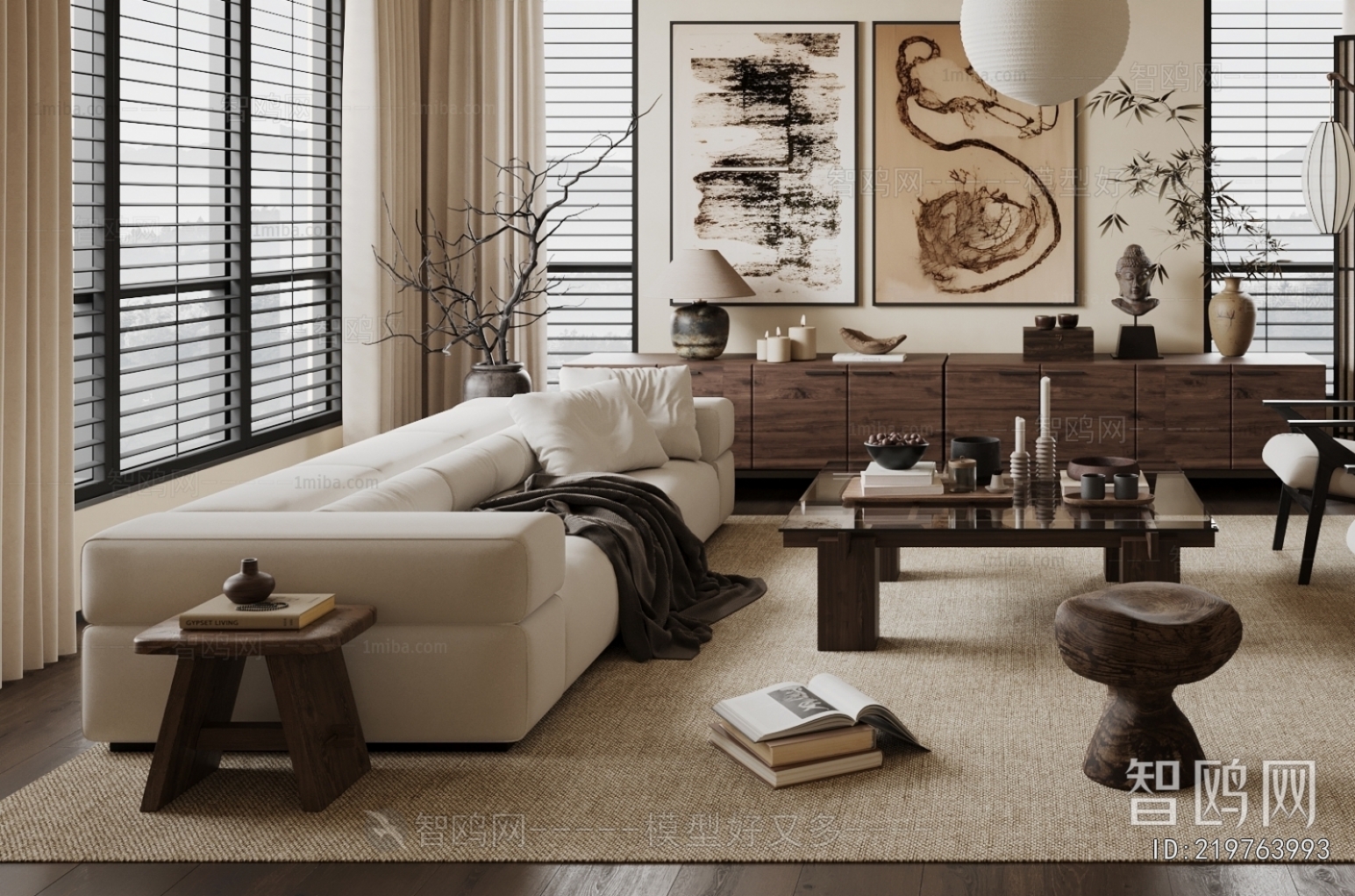 Wabi-sabi Style A Living Room