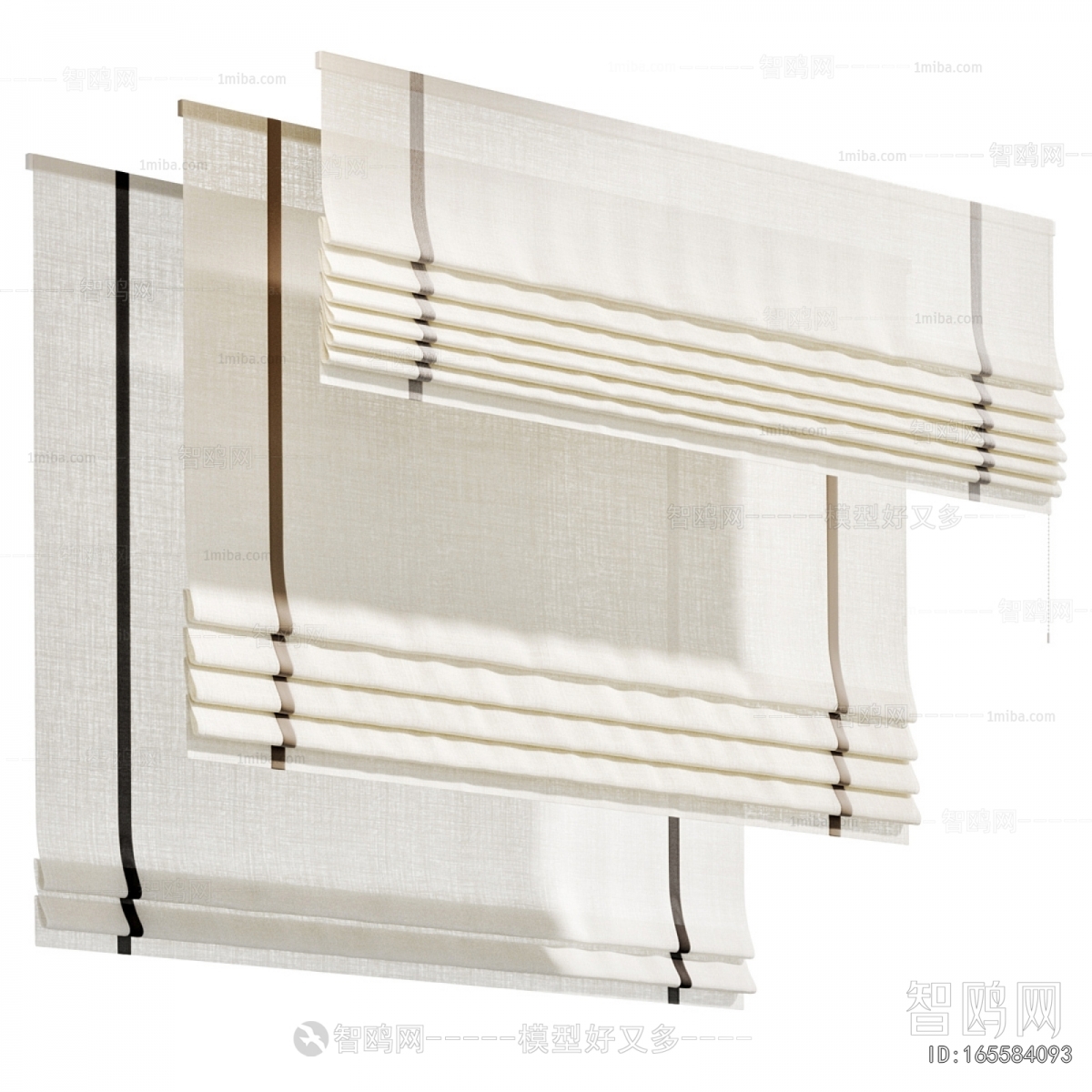 New Chinese Style Roman Curtain