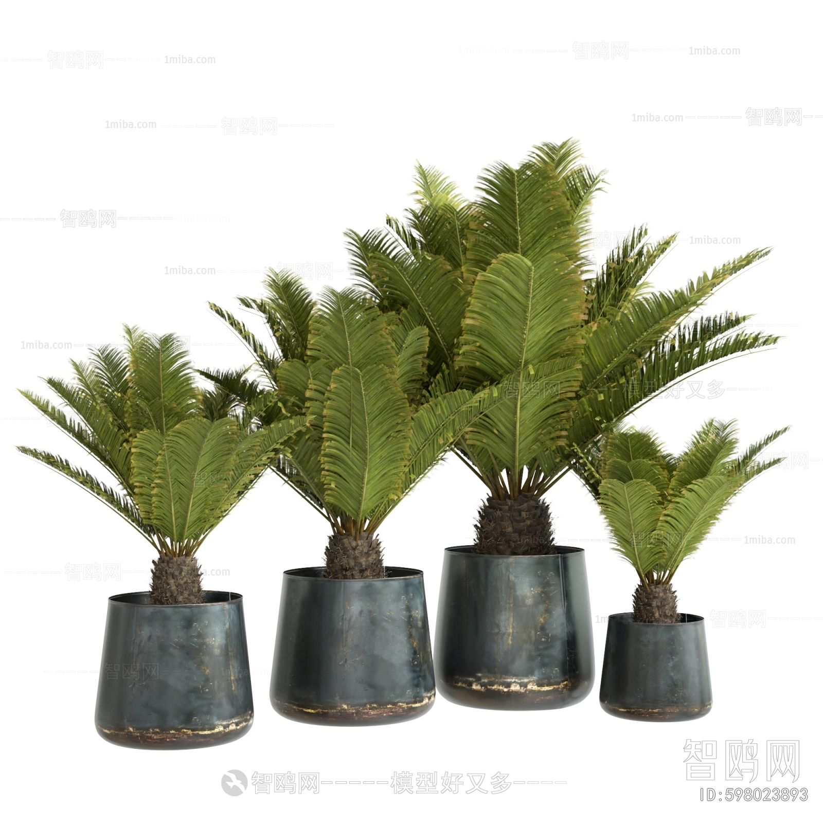 Modern Ground Green Plant Potted Plants