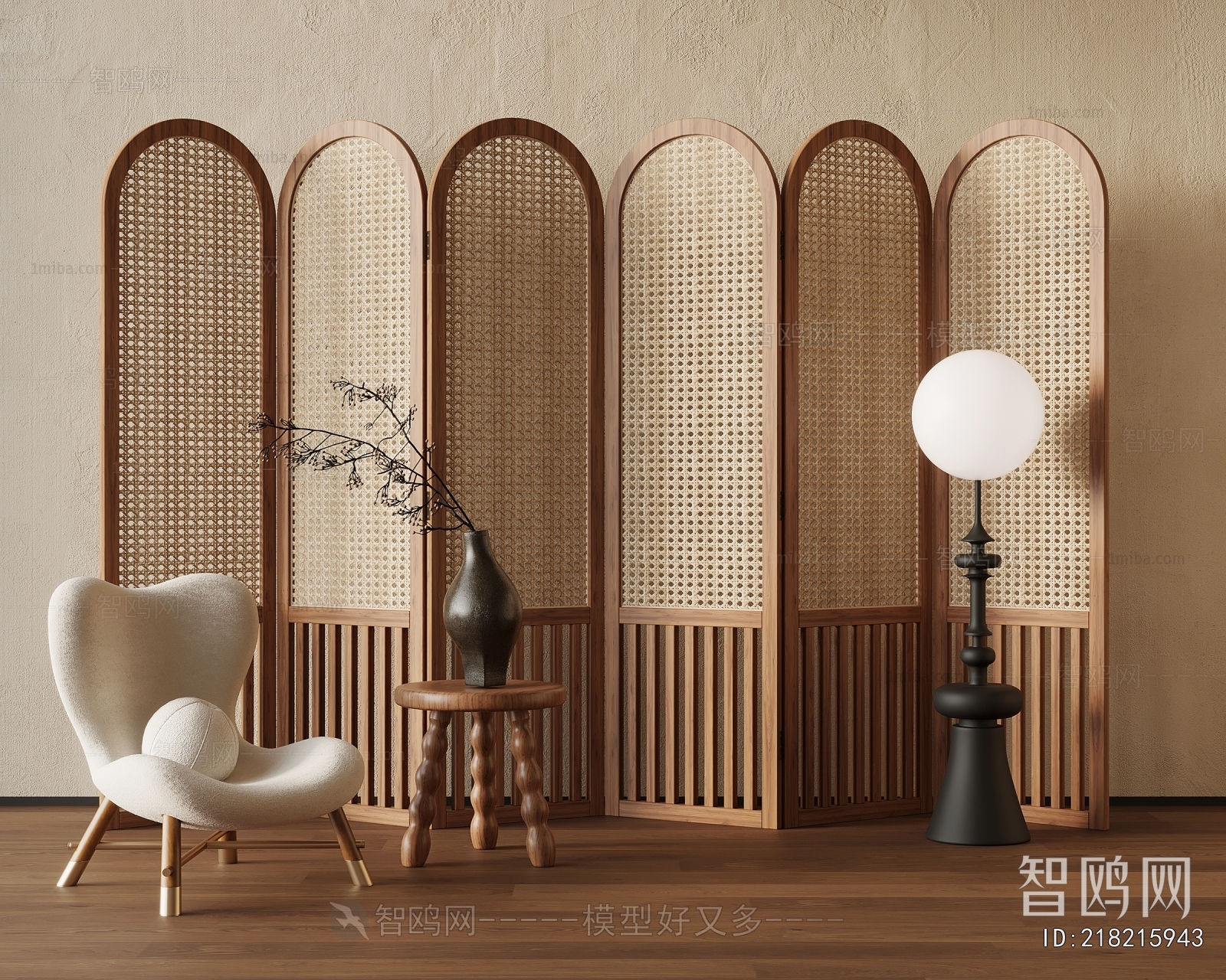 French Style Wooden Screen Partition