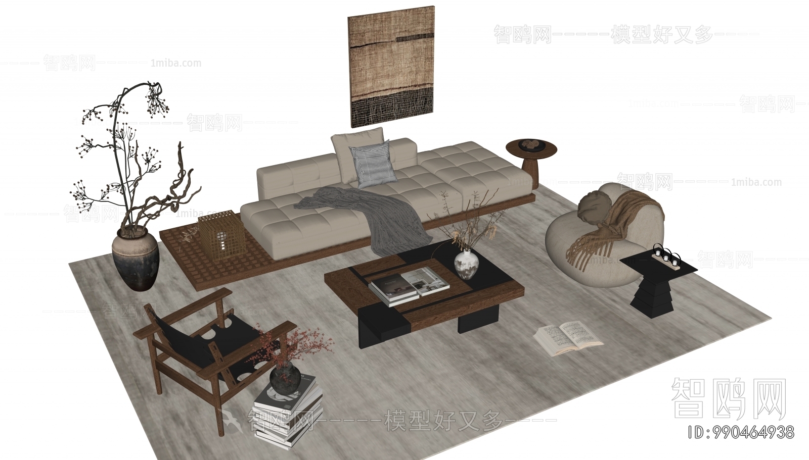 Wabi-sabi Style Sofa Combination