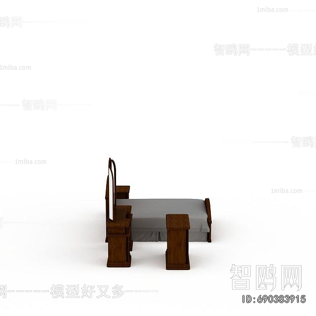 New Chinese Style Double Bed