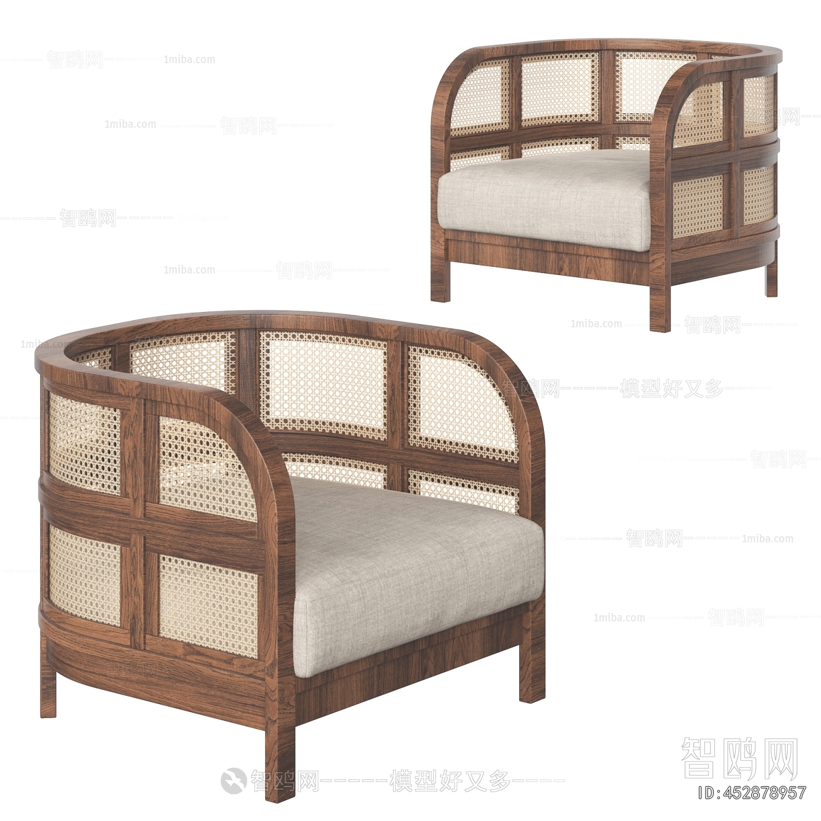 Wabi-sabi Style Single Sofa