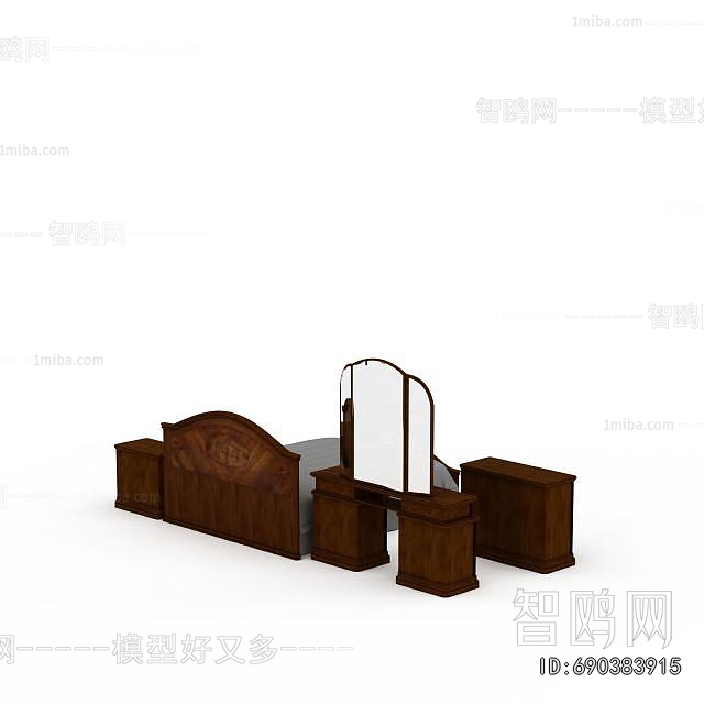 New Chinese Style Double Bed