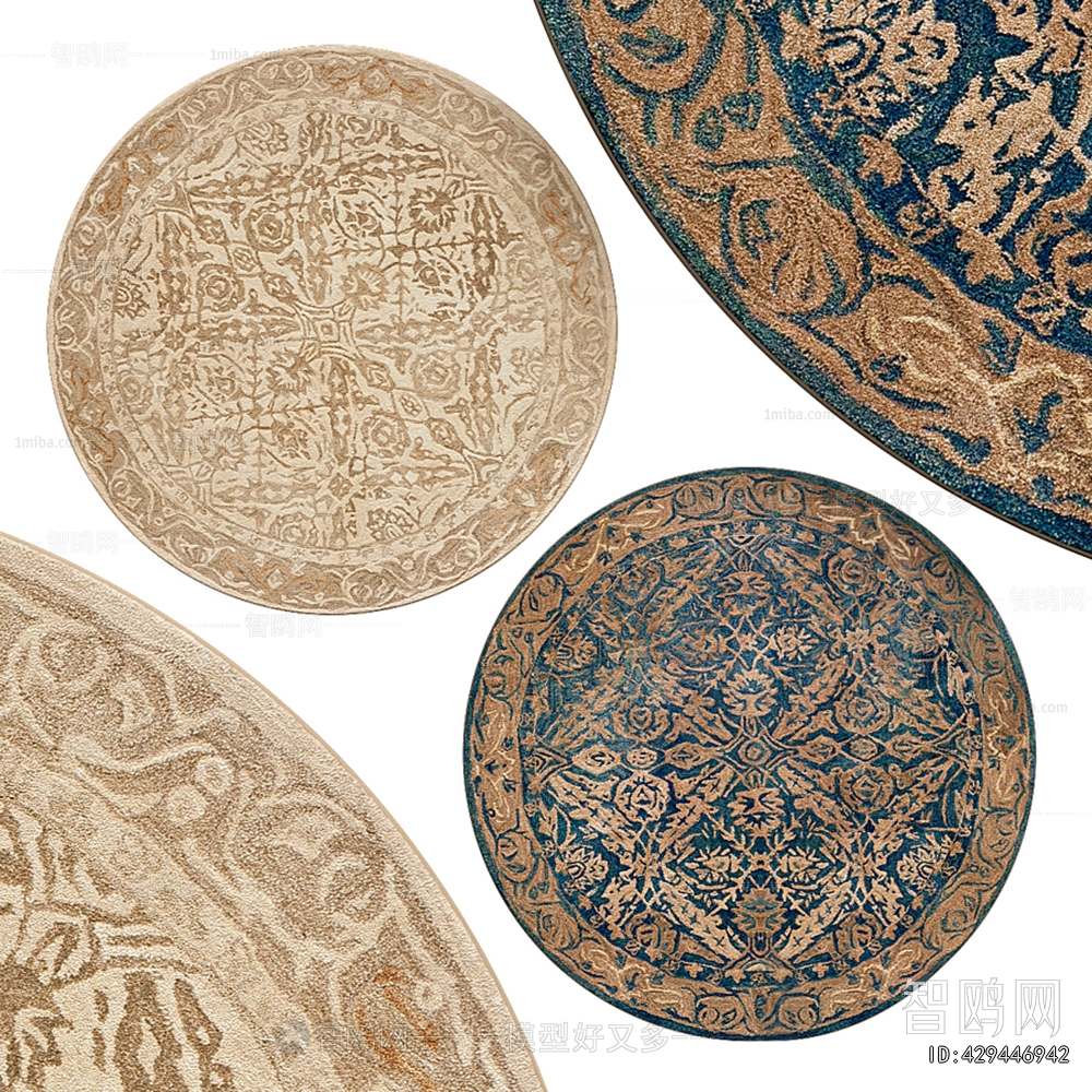 Simple European Style Circular Carpet