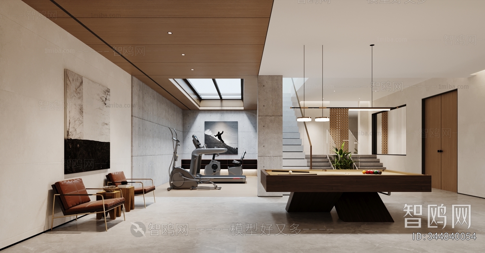 Modern Billiards Room