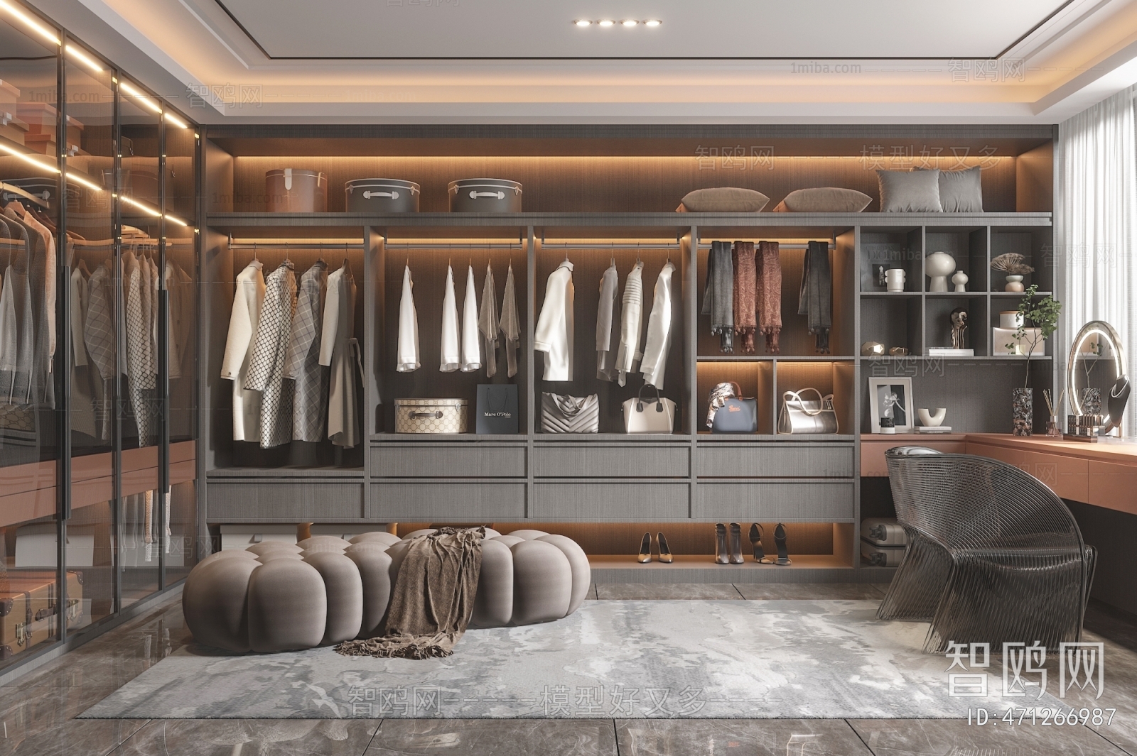 Modern Clothes Storage Area