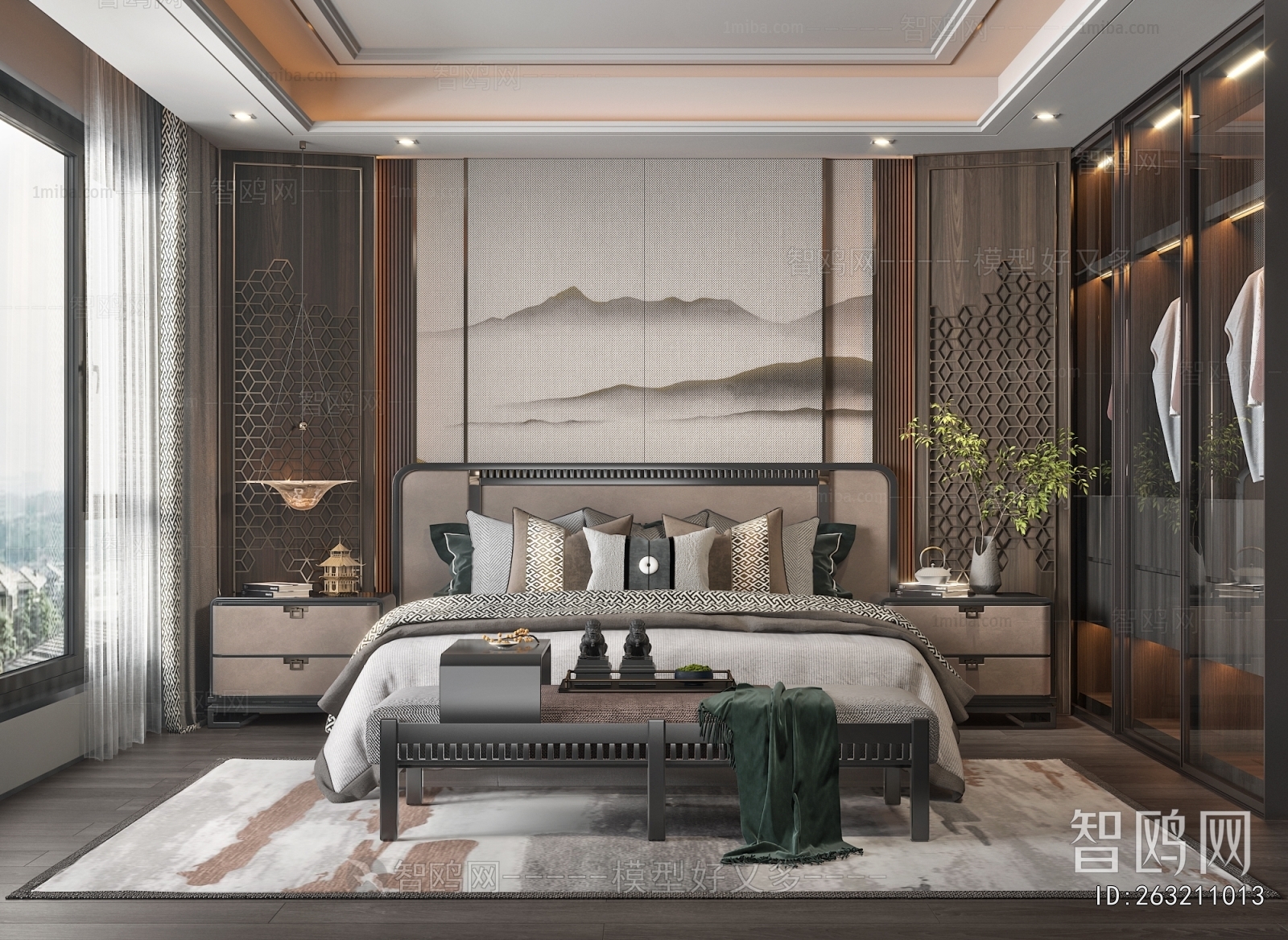 New Chinese Style Bedroom
