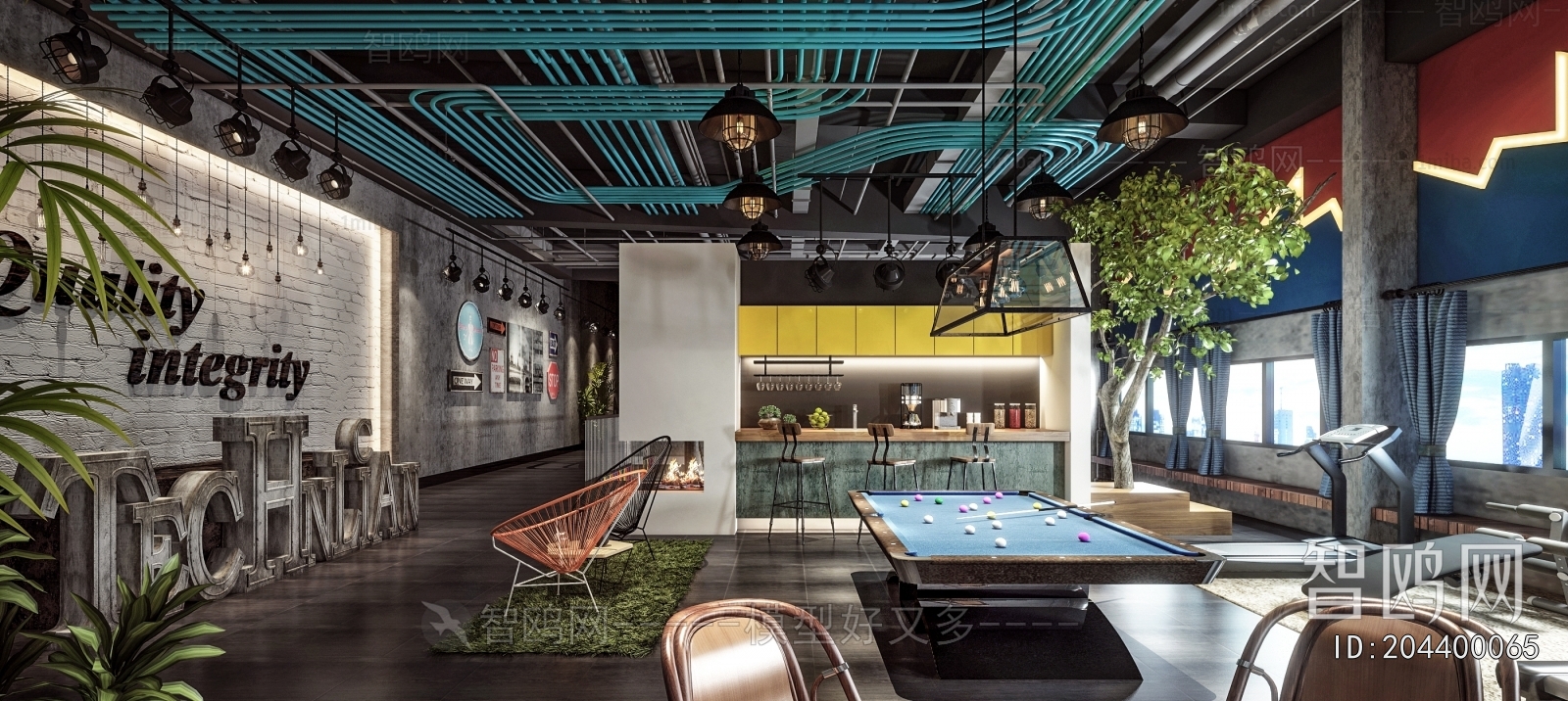 Industrial Style Office Tea Room