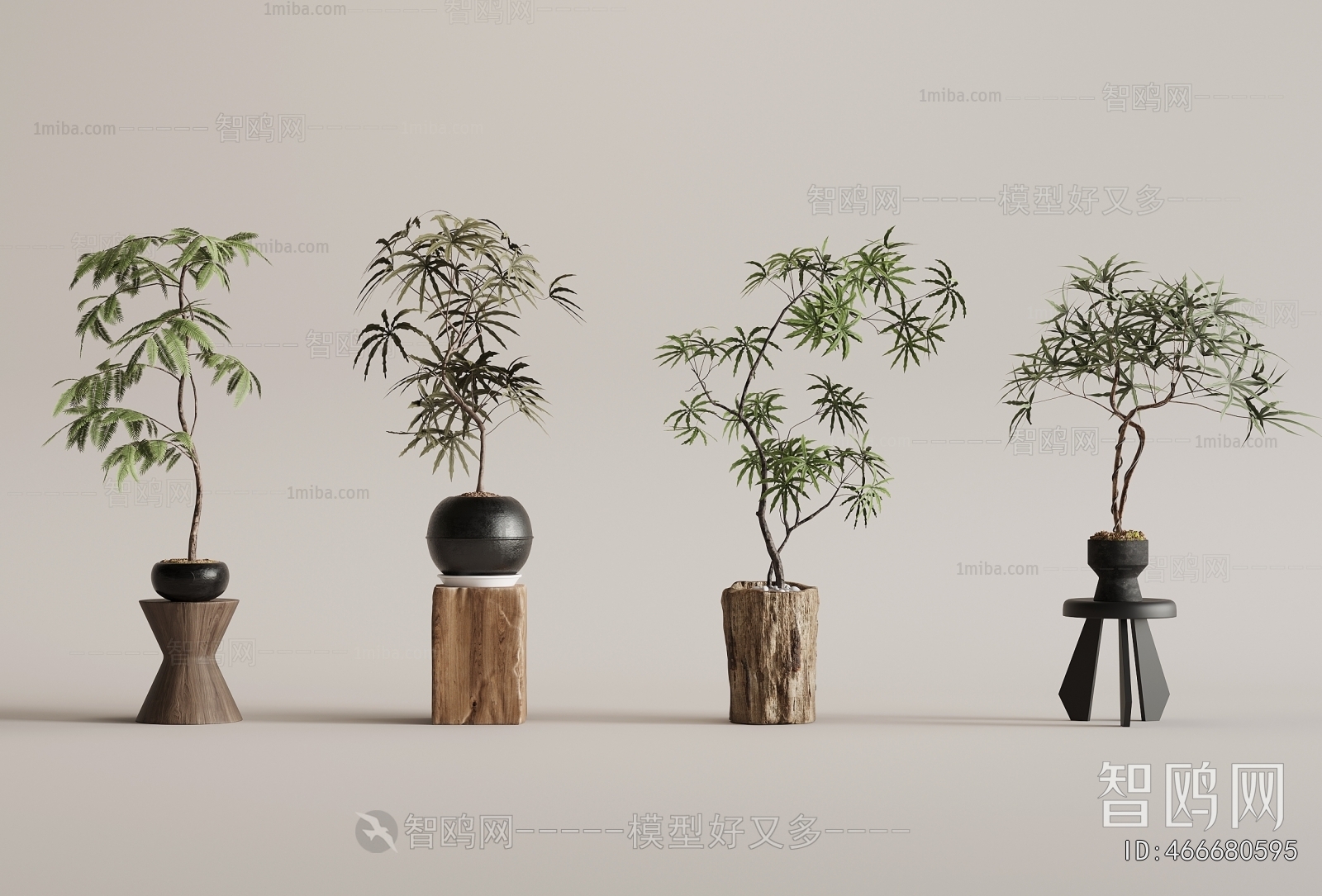 Modern Ground Green Plant Potted Plants