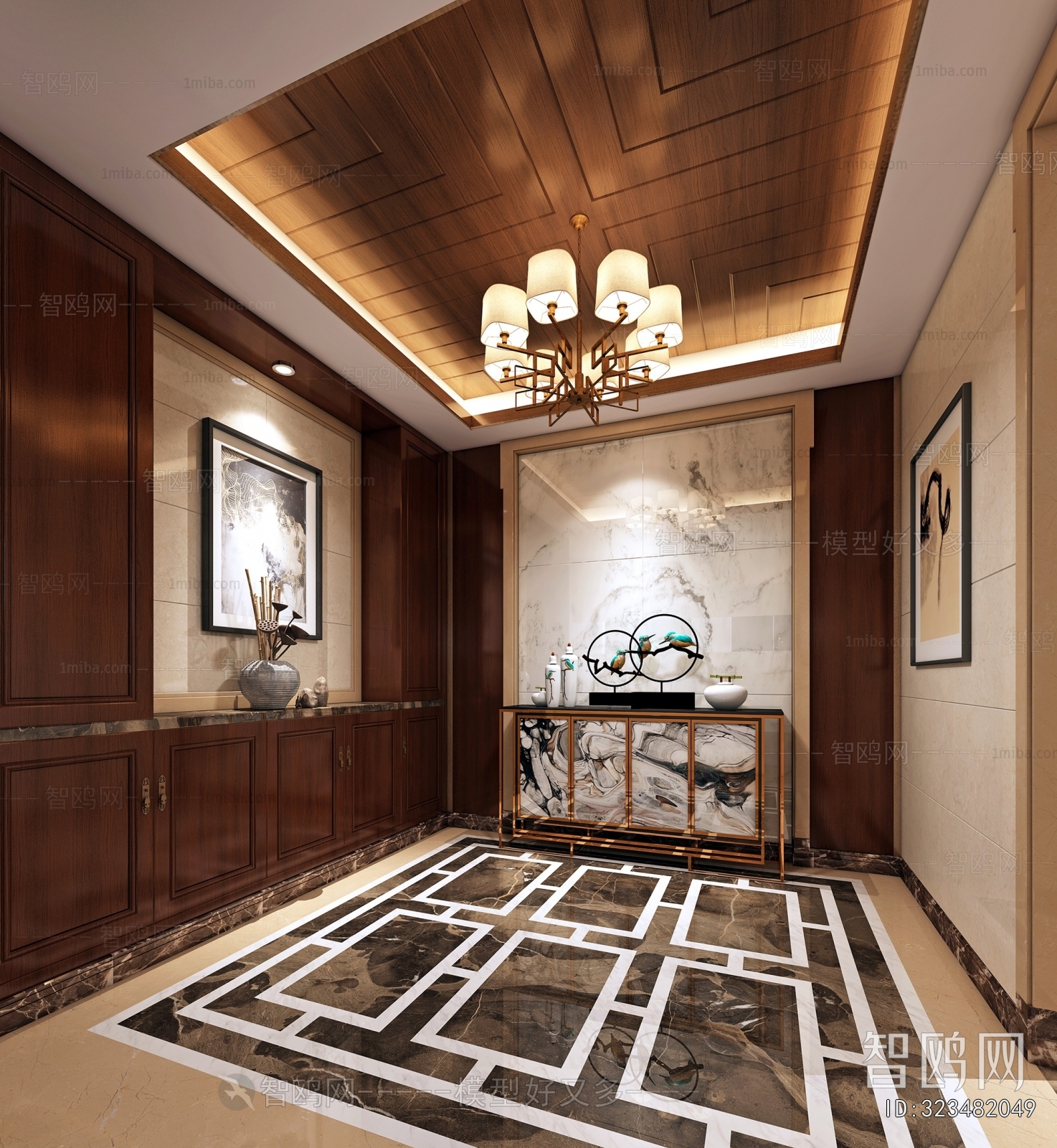 New Chinese Style A Living Room