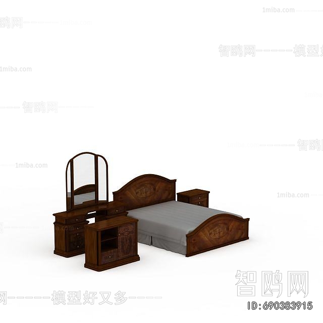 New Chinese Style Double Bed