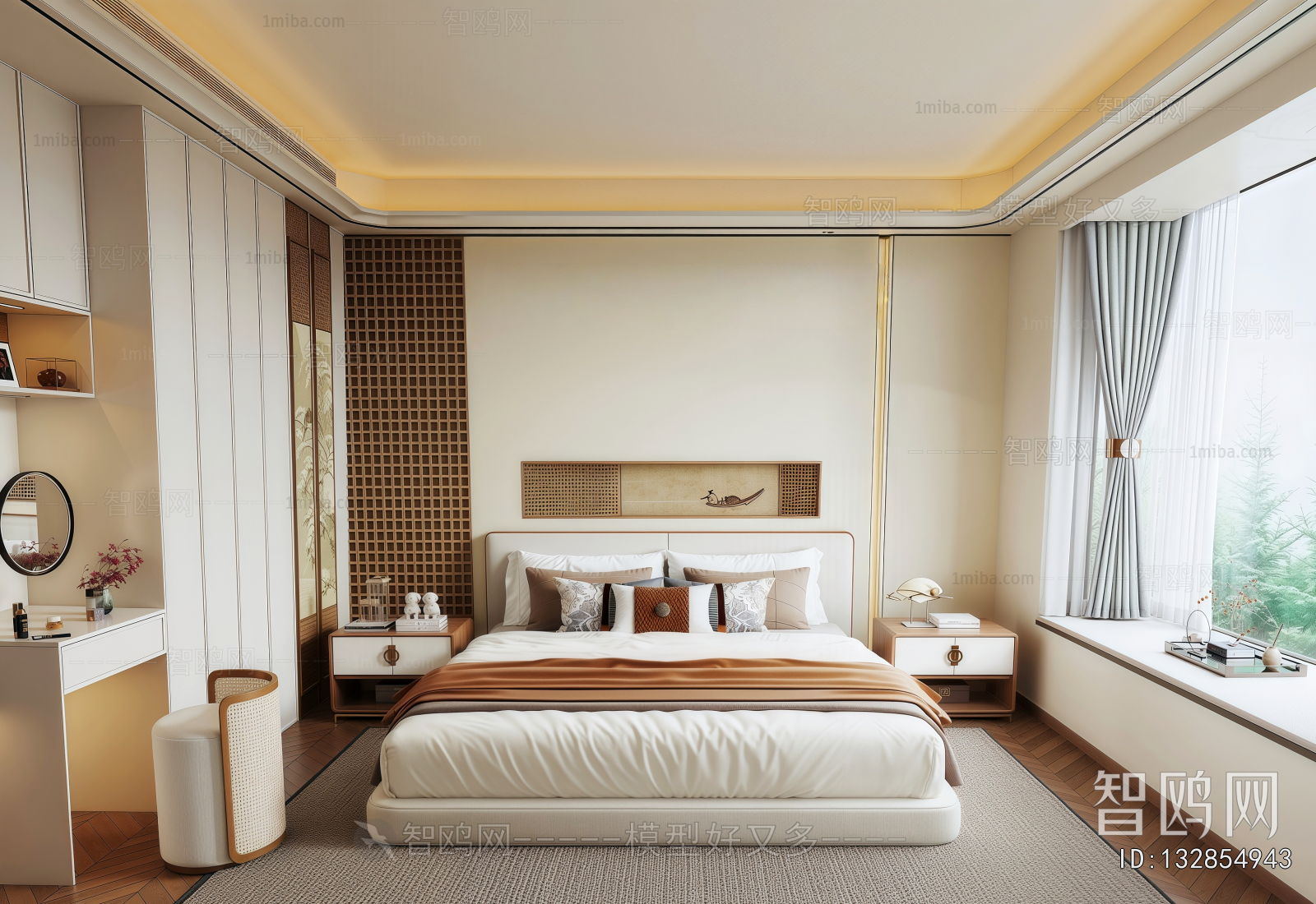 New Chinese Style Bedroom