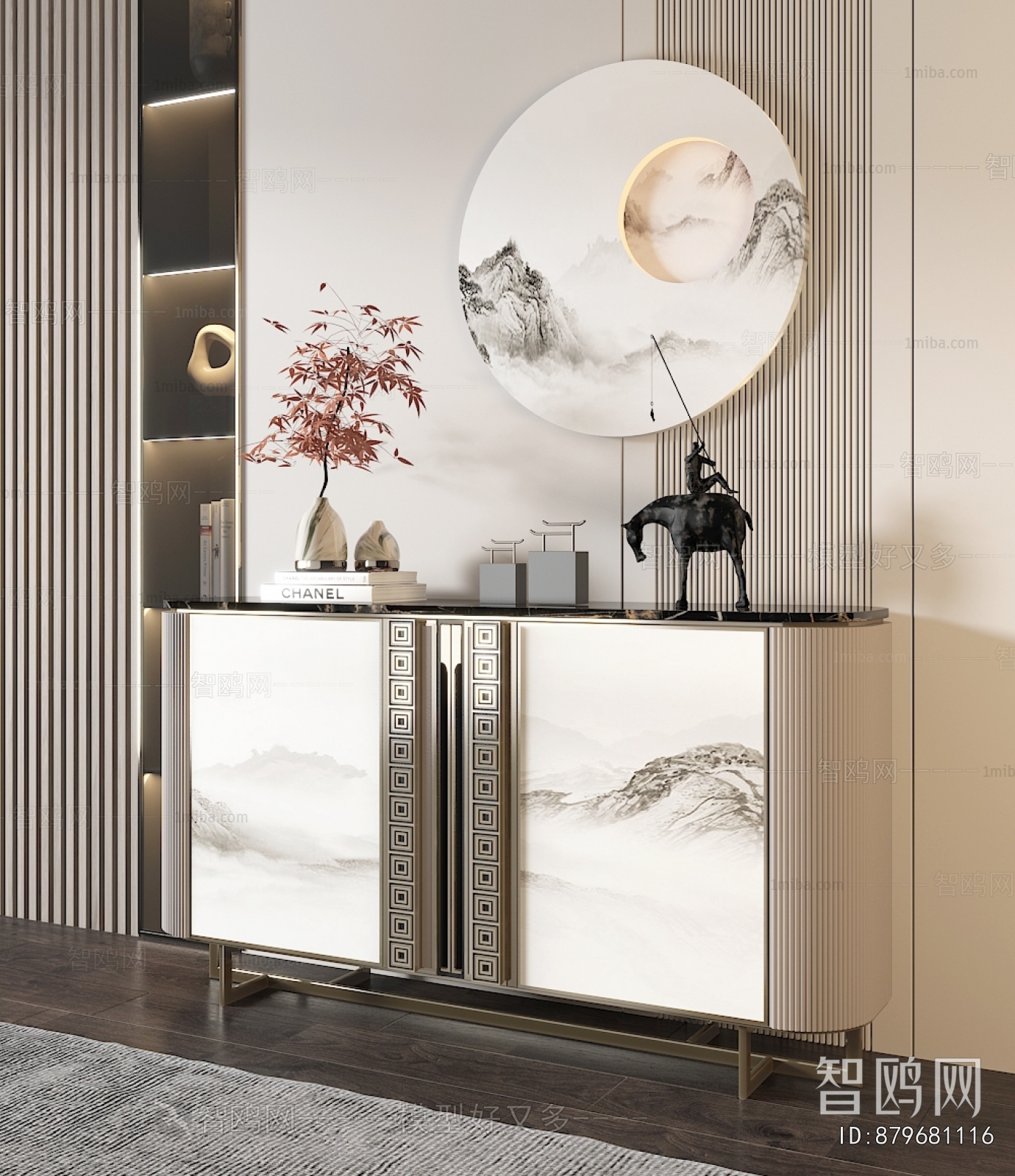 New Chinese Style Entrance Cabinet