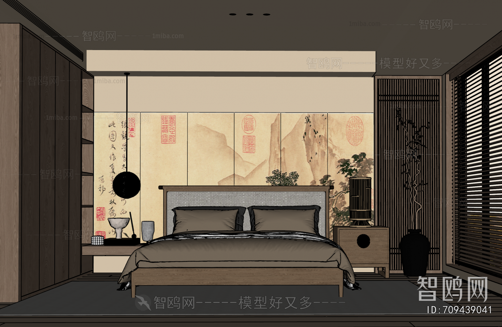 New Chinese Style Bedroom