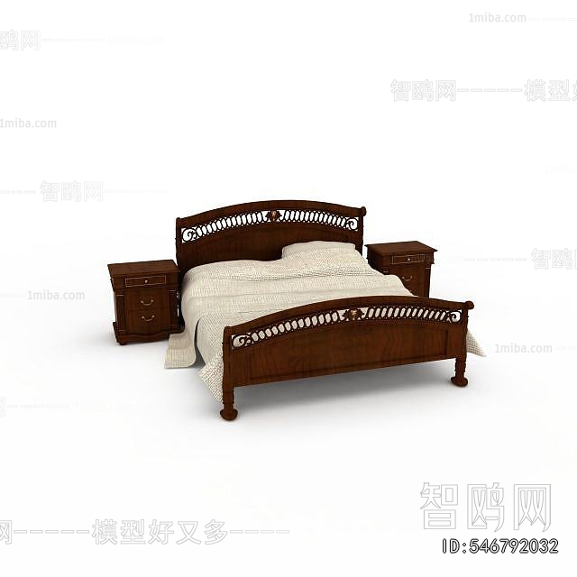 New Chinese Style Double Bed