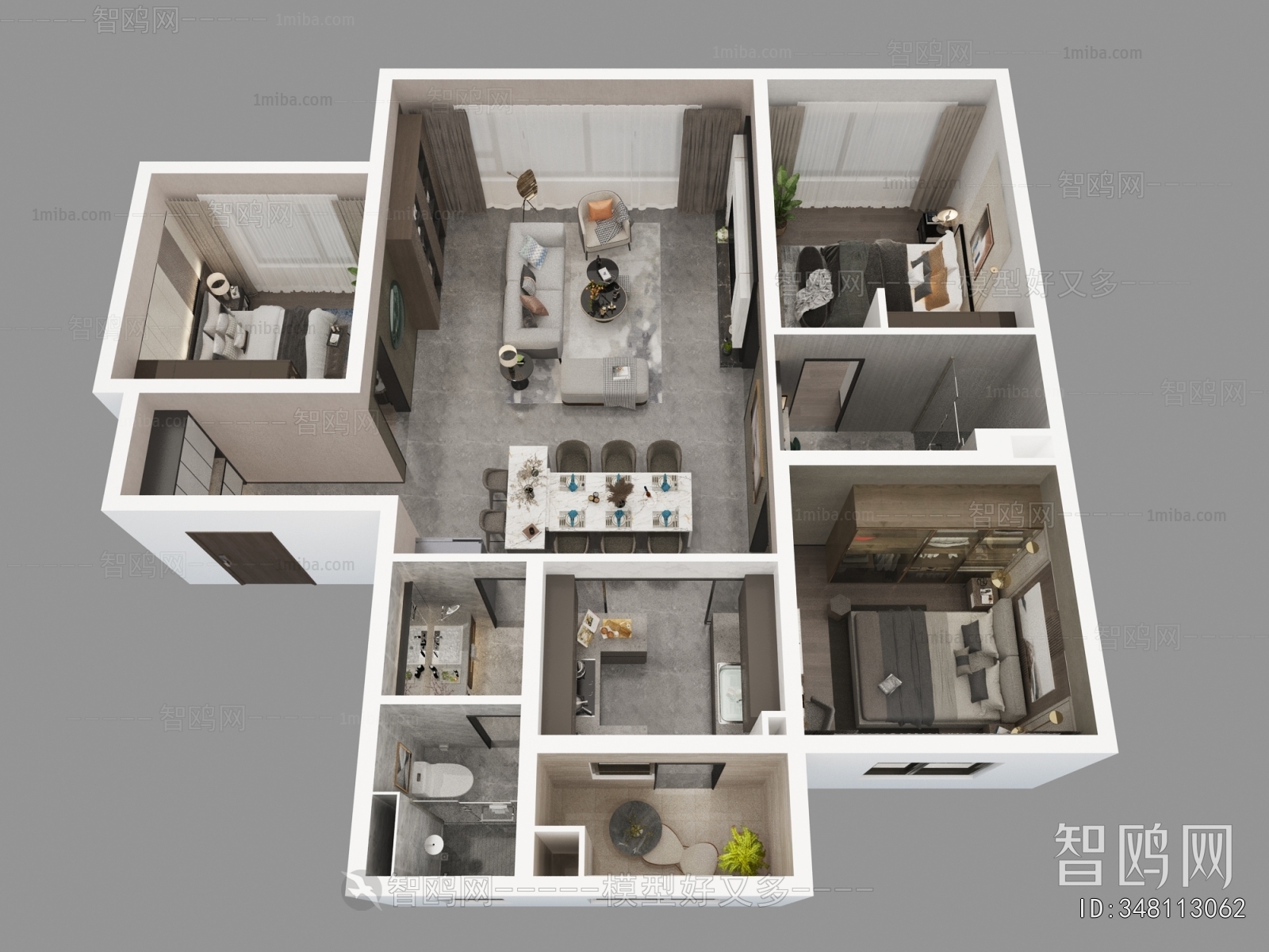 Modern A Bird's-eye View Of Home Decoration