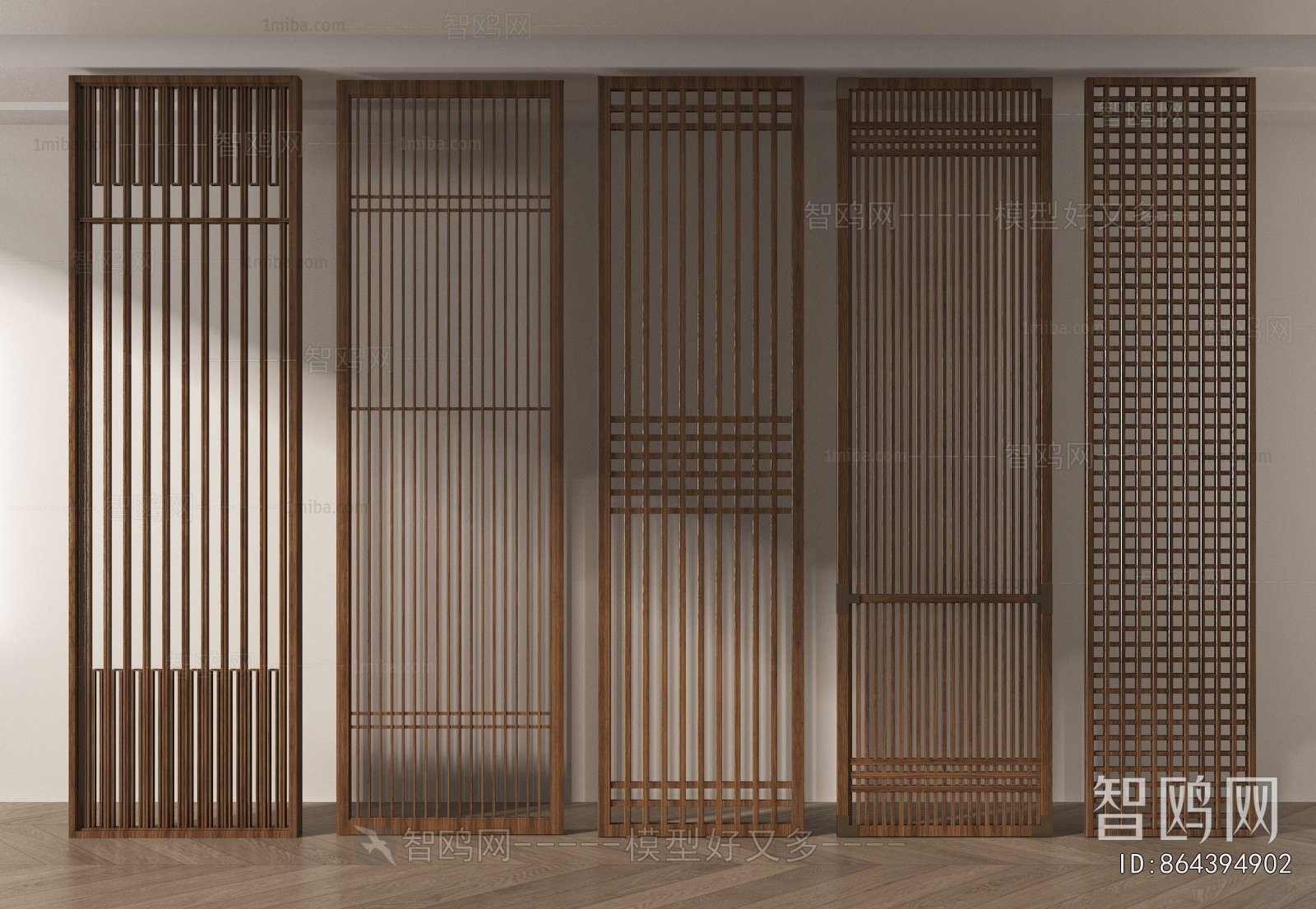 New Chinese Style Wooden Screen Partition