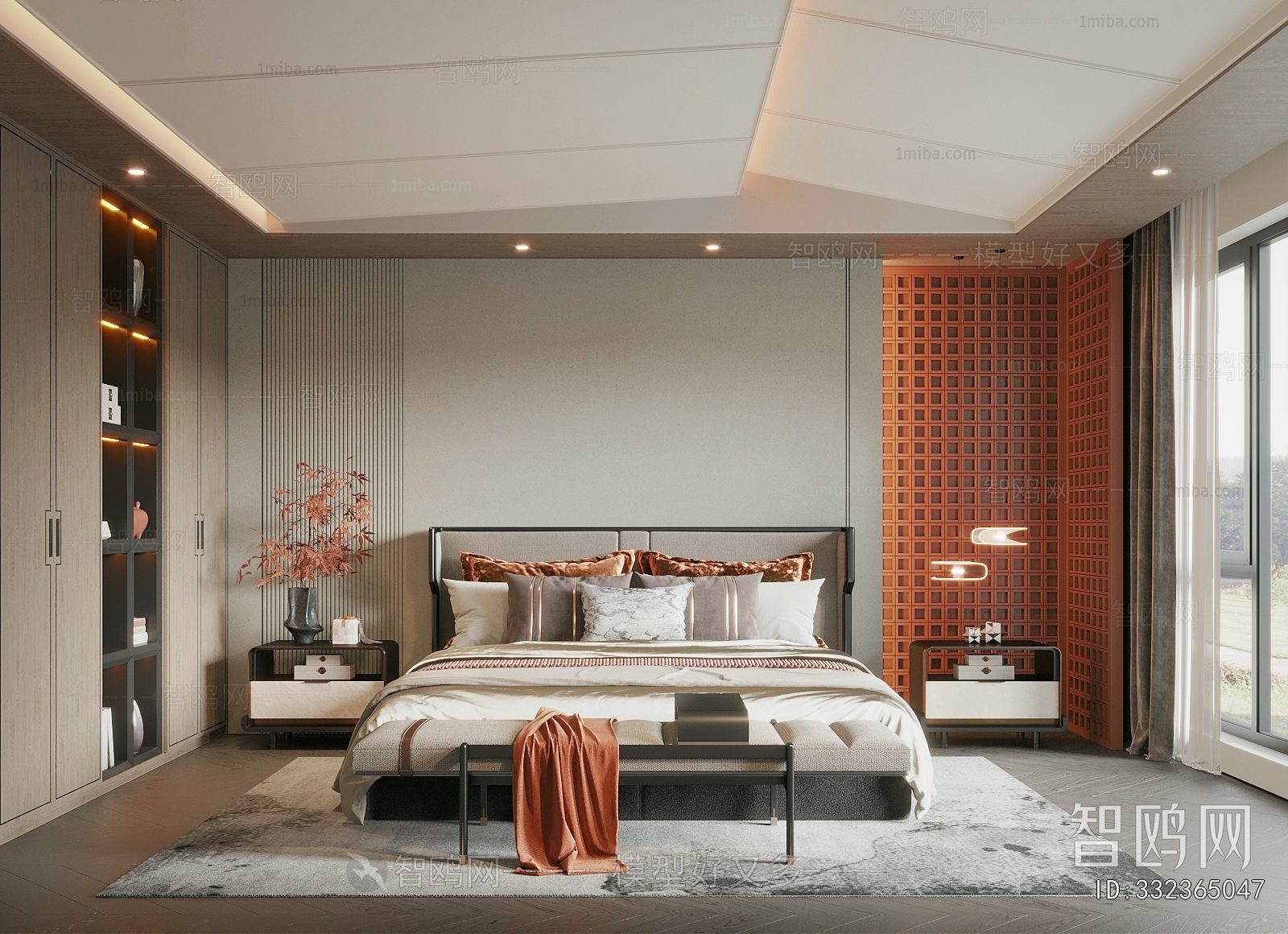 New Chinese Style Bedroom