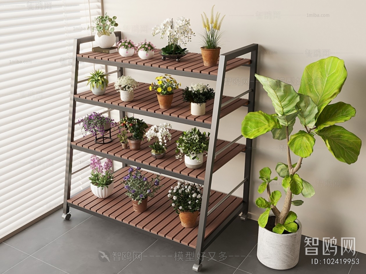 Modern Potted Green Plant