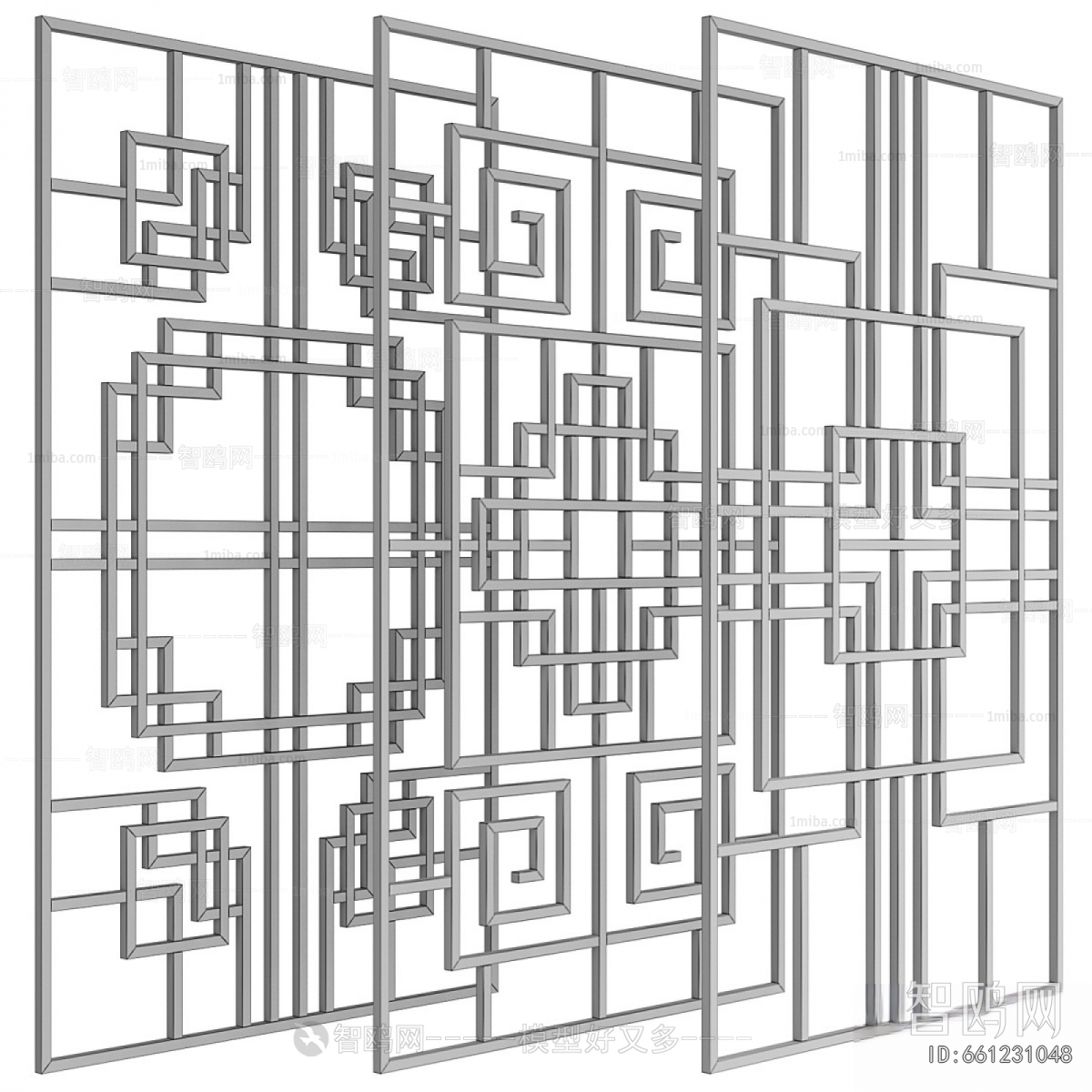 New Chinese Style Metal Screen Partition